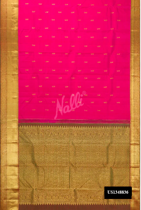Pink Dual Tone Kanchipuram Silk Saree