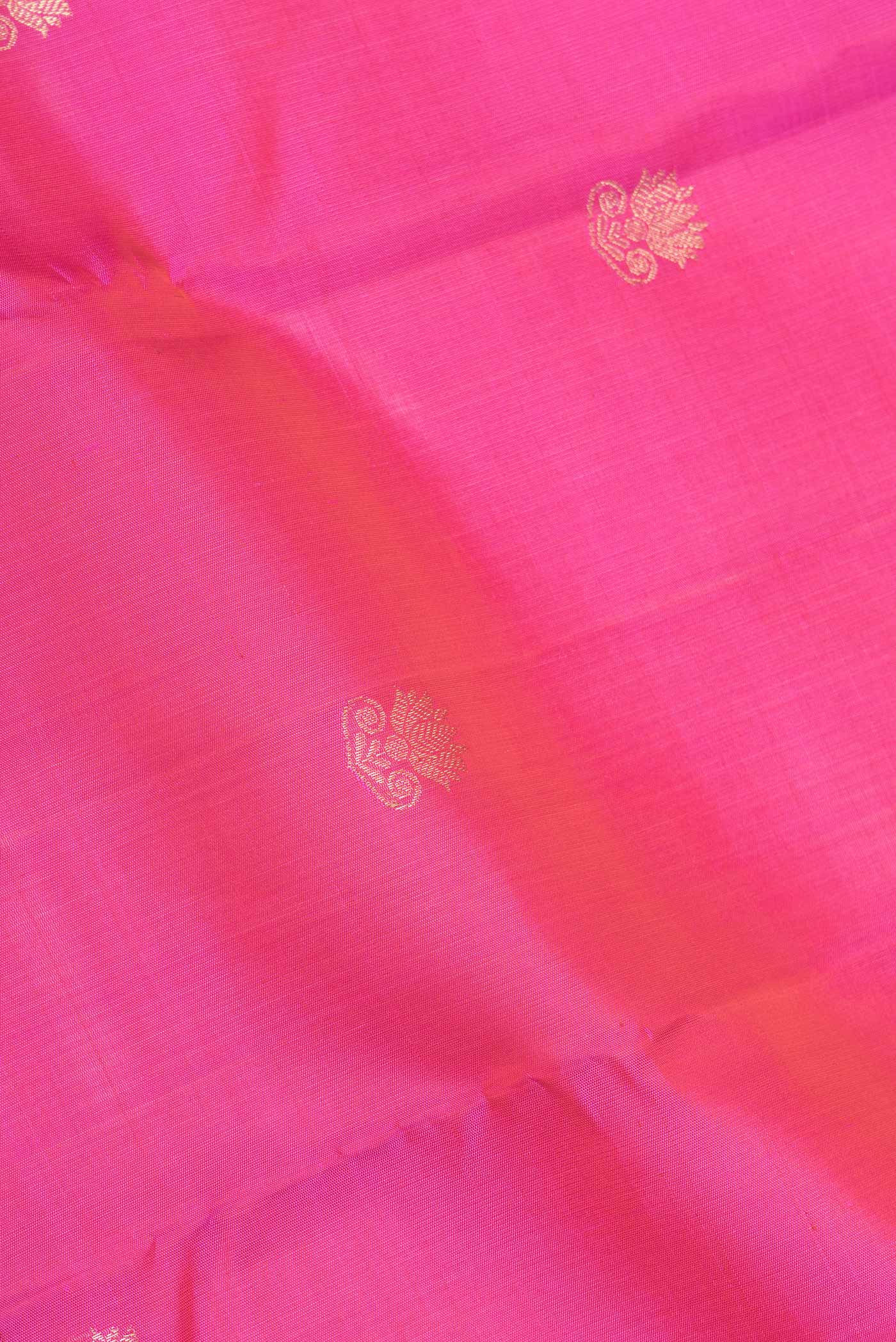Pink Dual Tone Kanjivaram Silk Saree - Image 2