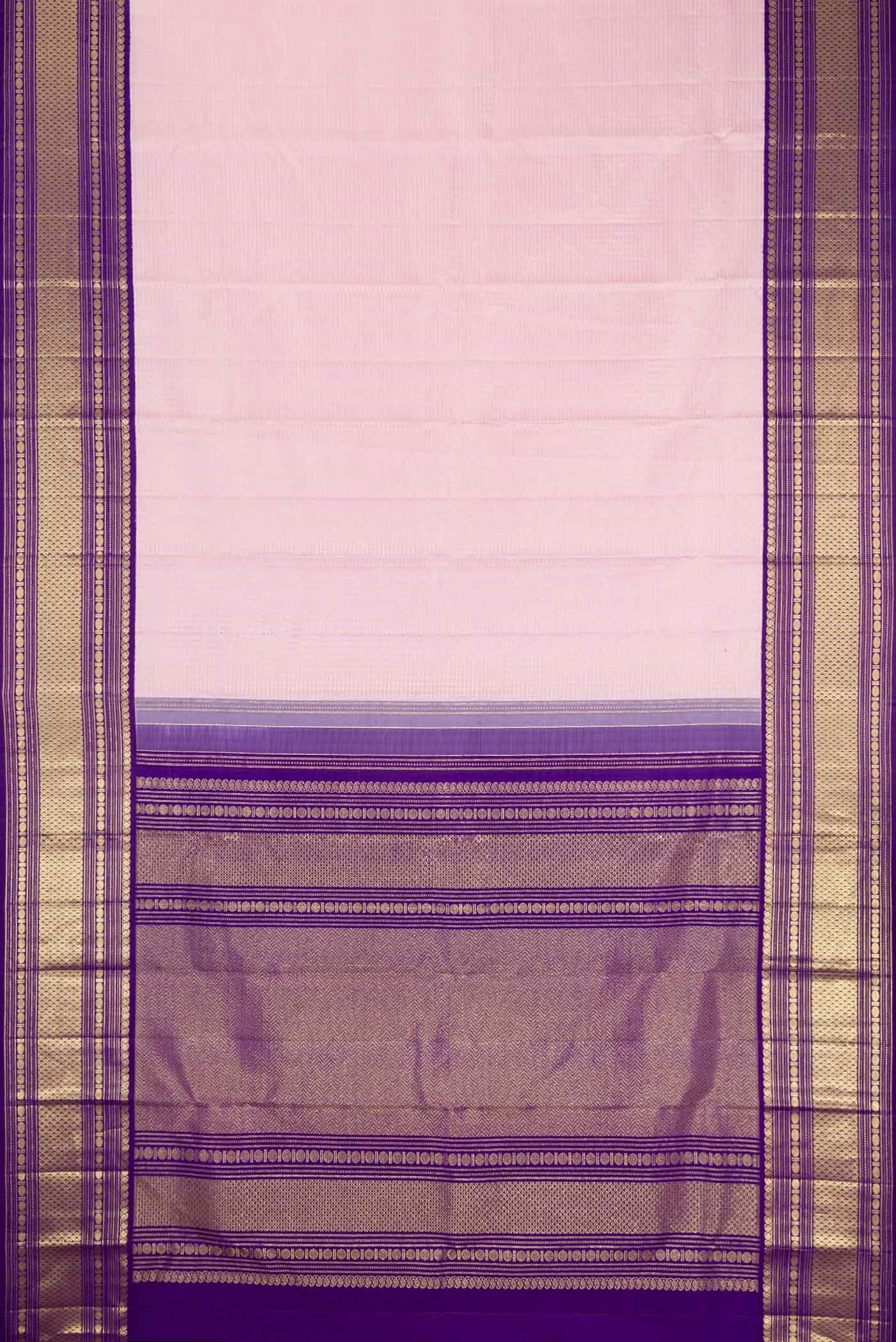 Pink Dual Tone Kanjivaram Silk Saree - Image 6