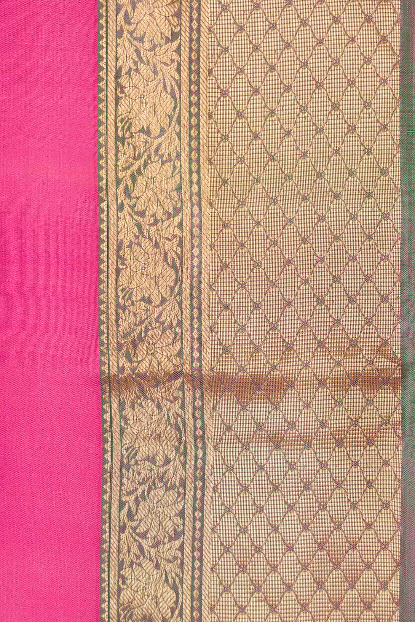 Pink Dual Tone Kanchipuram Silk Saree - Image 3