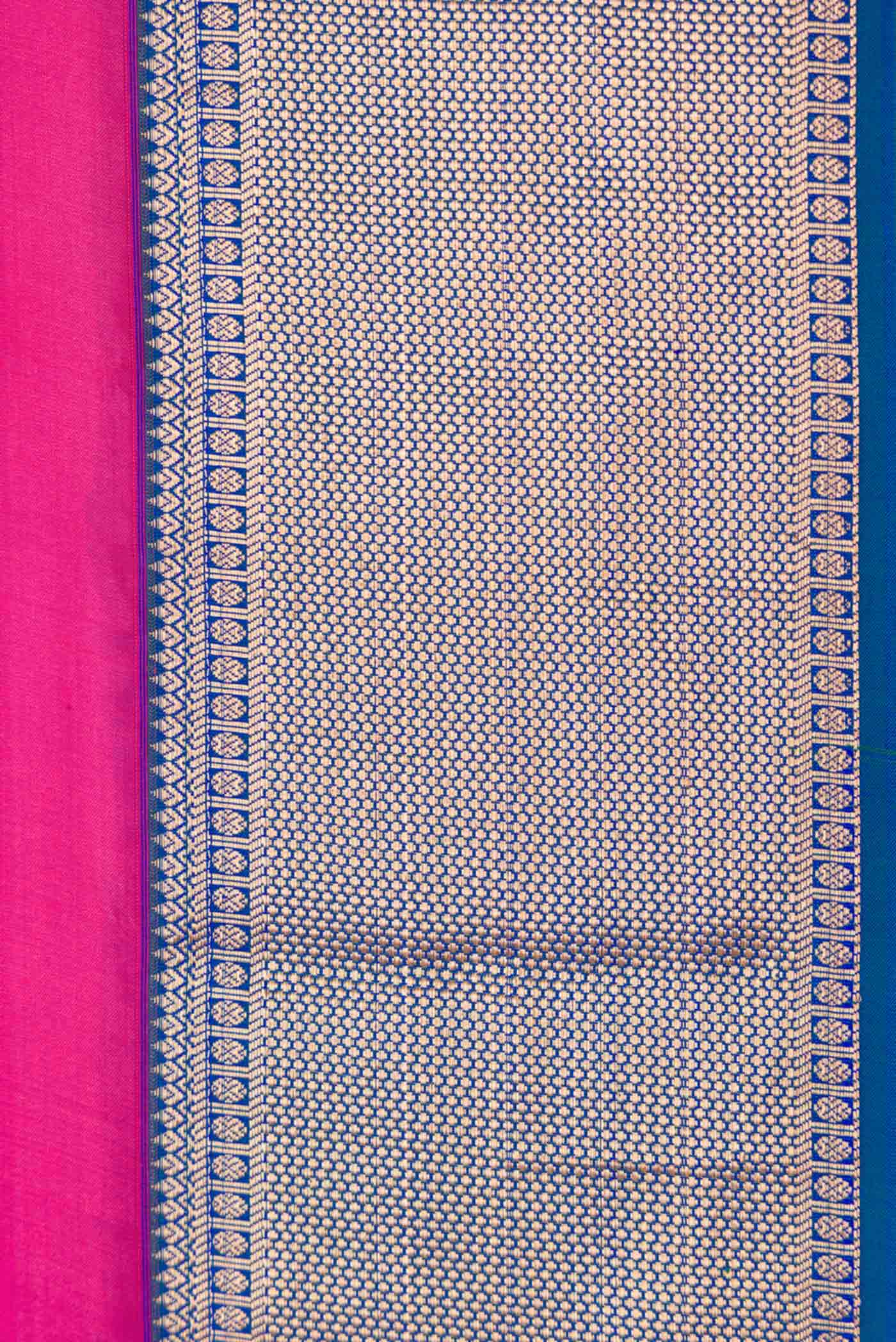Pink Dual Tone Kanchipuram Silk Saree - Image 3