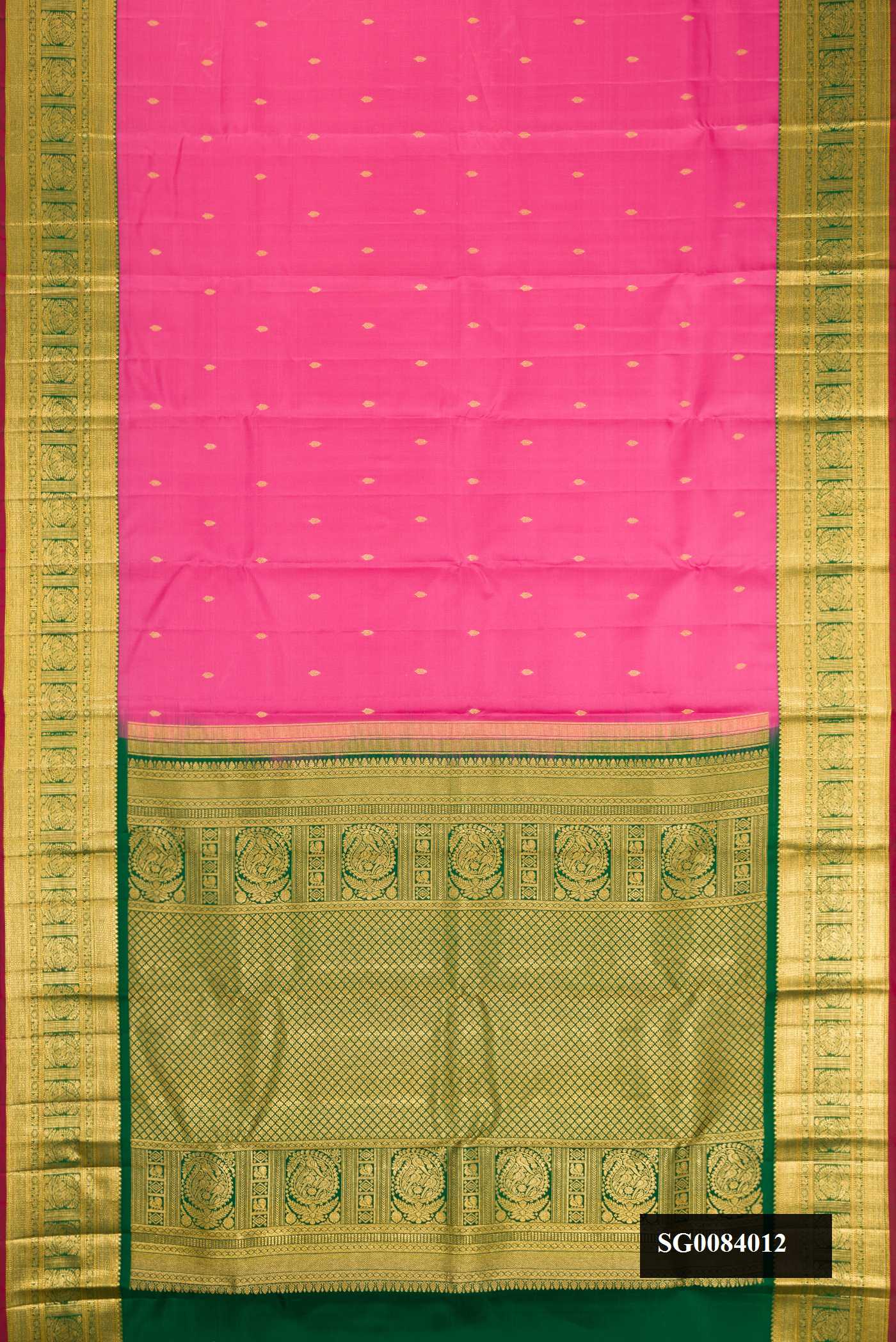 Pink Dual Tone Kanchipuram Silk Saree