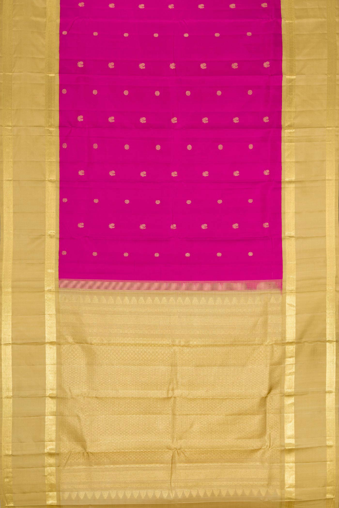 Pink Dual Tone Kanjivaram Silk Saree - Image 6