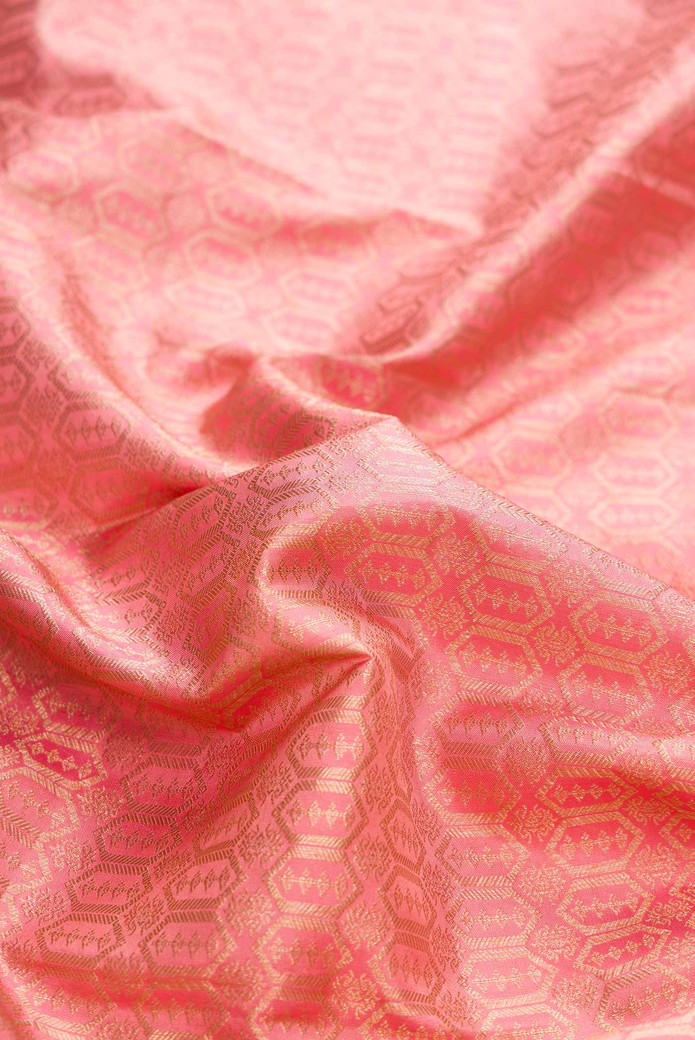 Pink Dual Tone Kanchipuram Silk Saree - Image 3