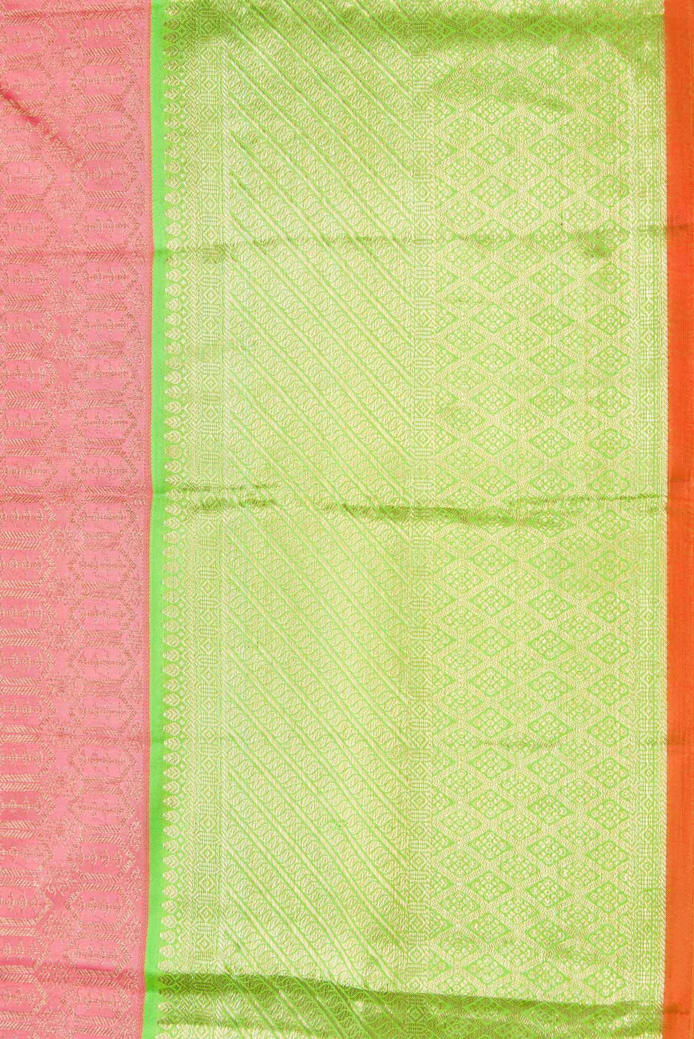 Pink Dual Tone Kanchipuram Silk Saree - Image 4