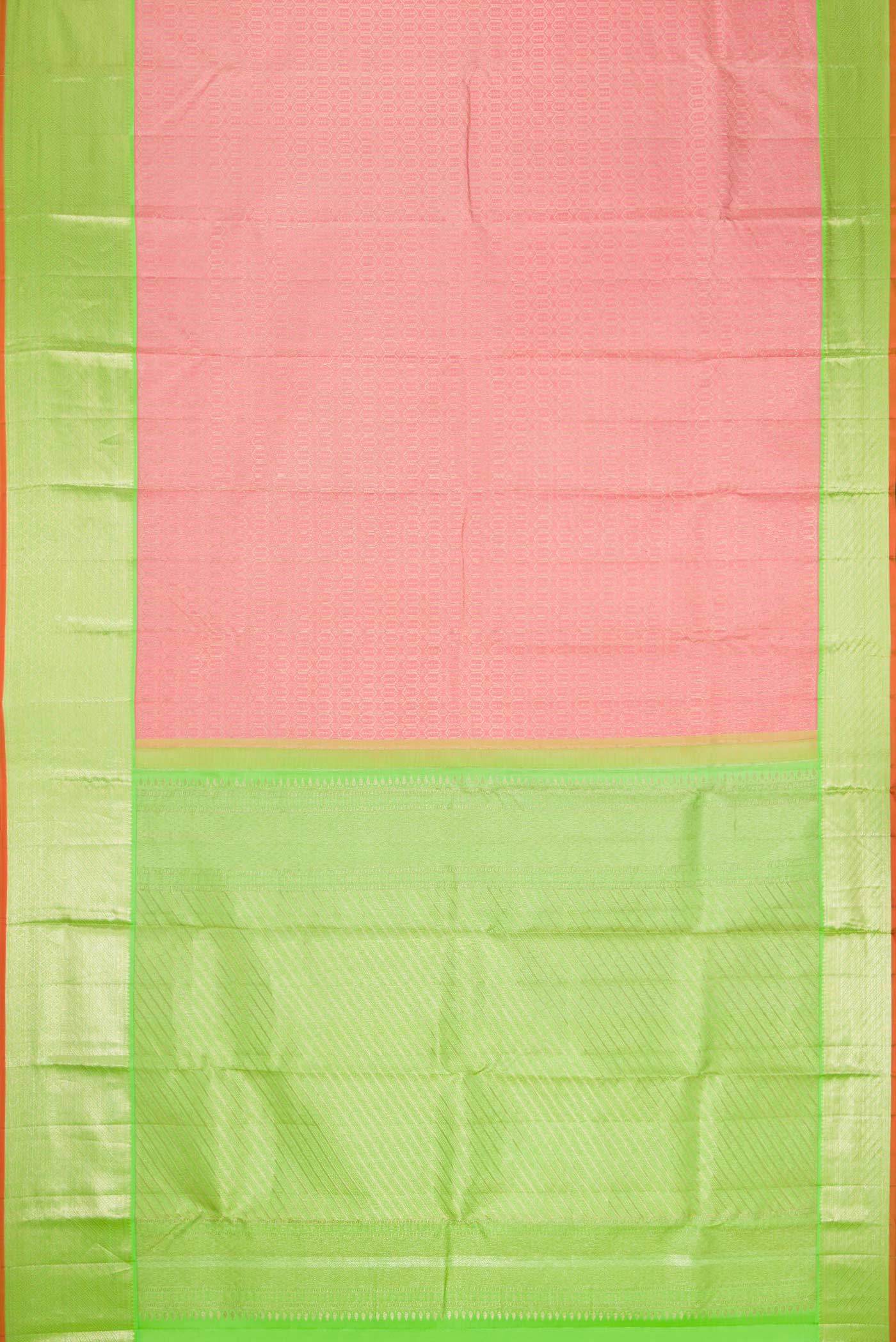 Pink Dual Tone Kanchipuram Silk Saree - Image 7