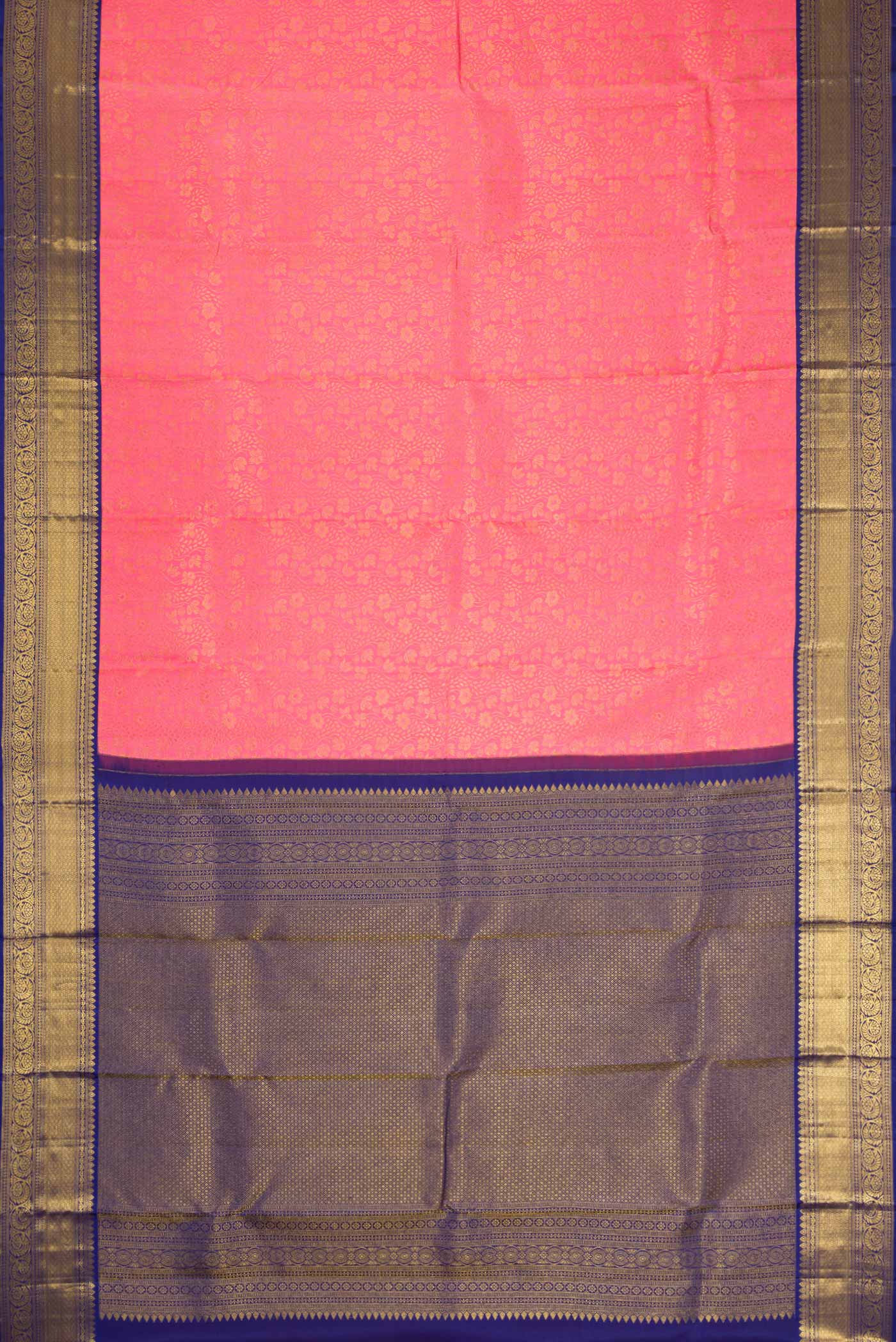 Pink Dual Tone Kanjivaram Silk Saree - Image 6