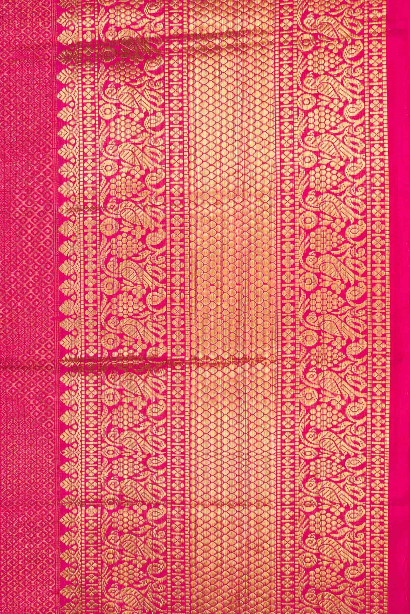 Pink Dual Tone Kanchipuram Silk Saree - Image 3