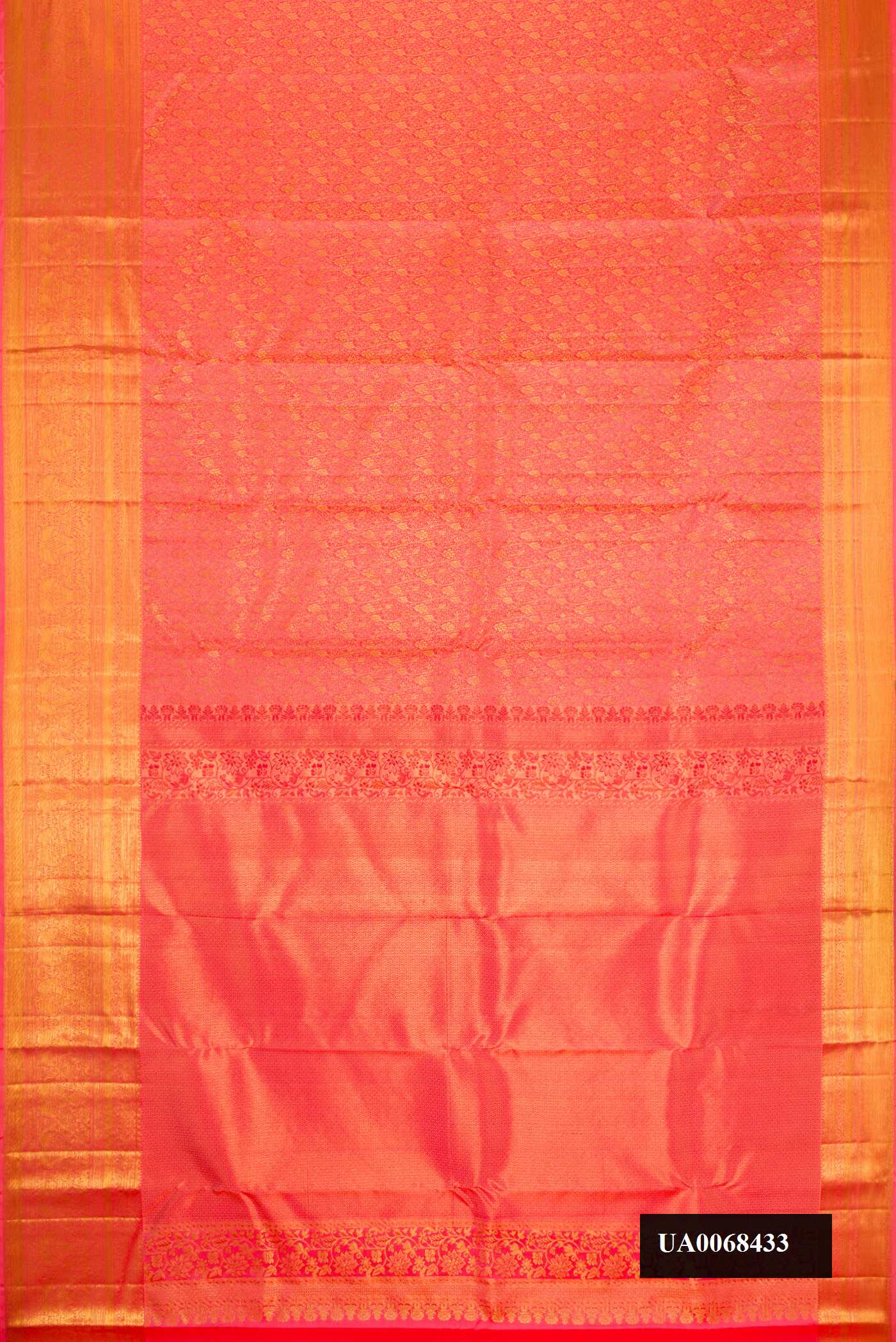 Pink Dual Tone Kanchipuram Silk Saree