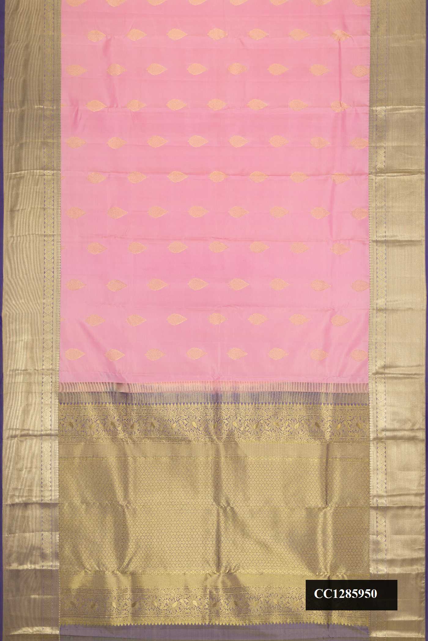 Pink Dual Tone Kanchipuram Silk Saree