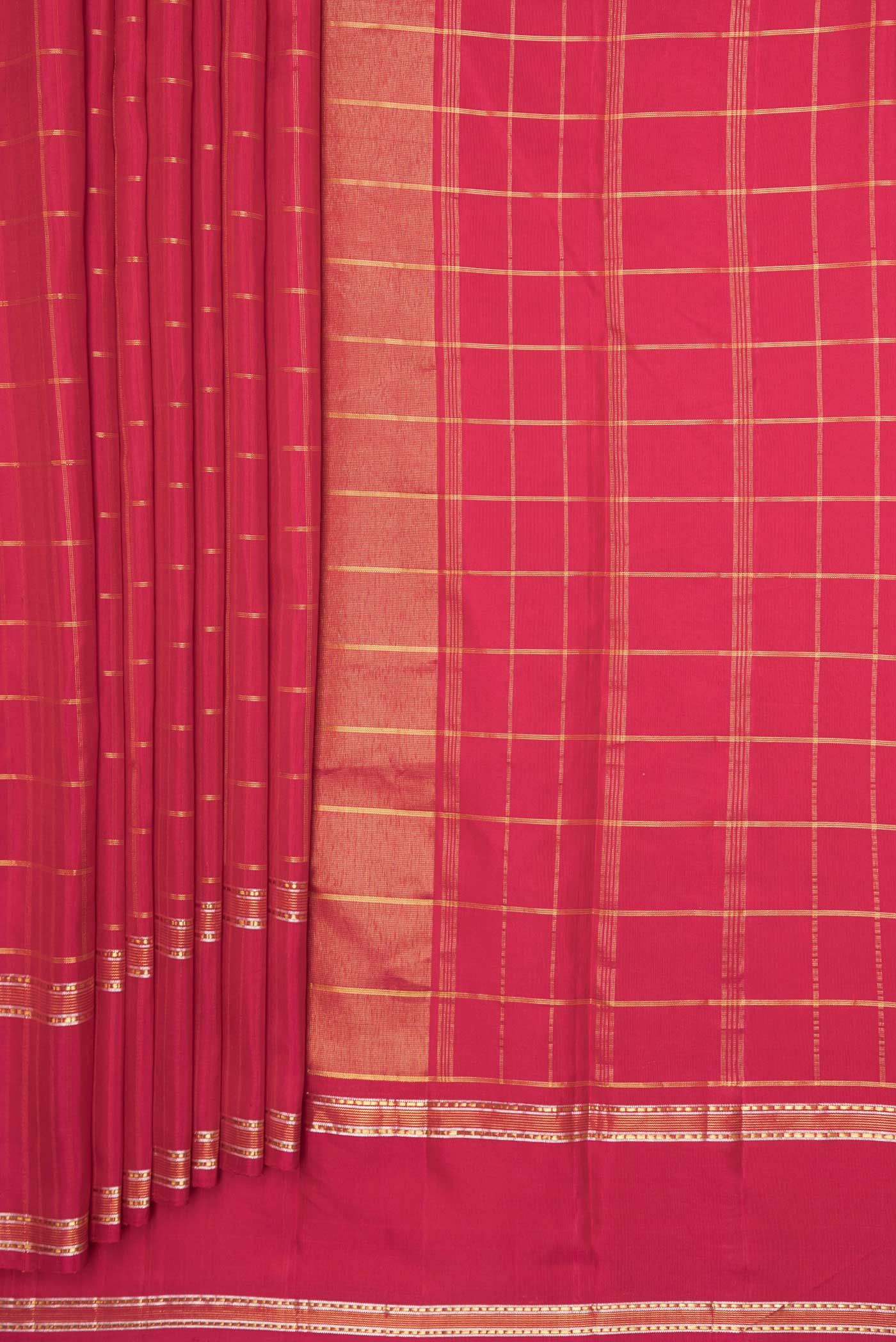 Pink Dual Tone Kanchipuram Silk Saree - Image 4