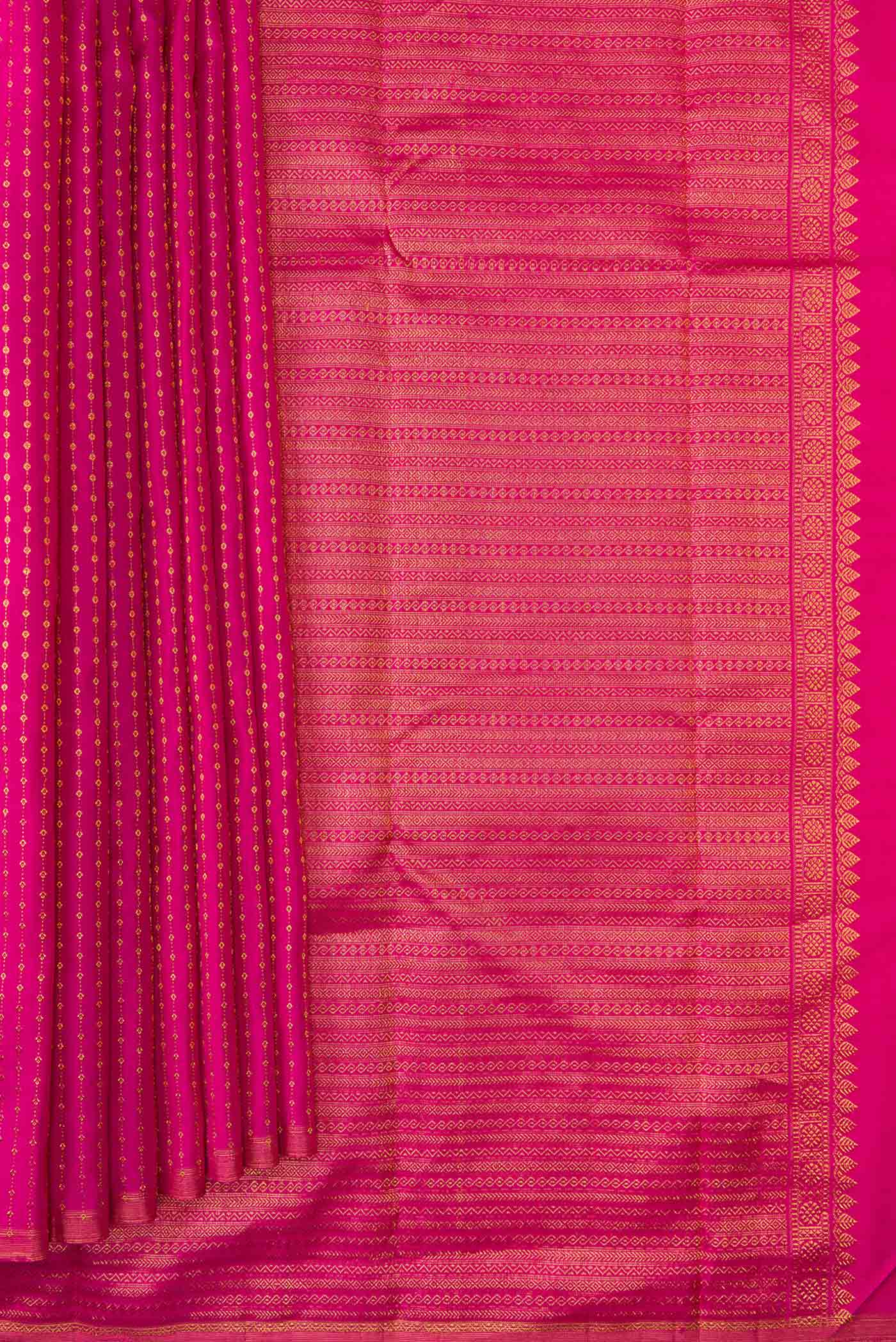 Pink Dual Tone Kanchipuram Silk Saree - Image 4