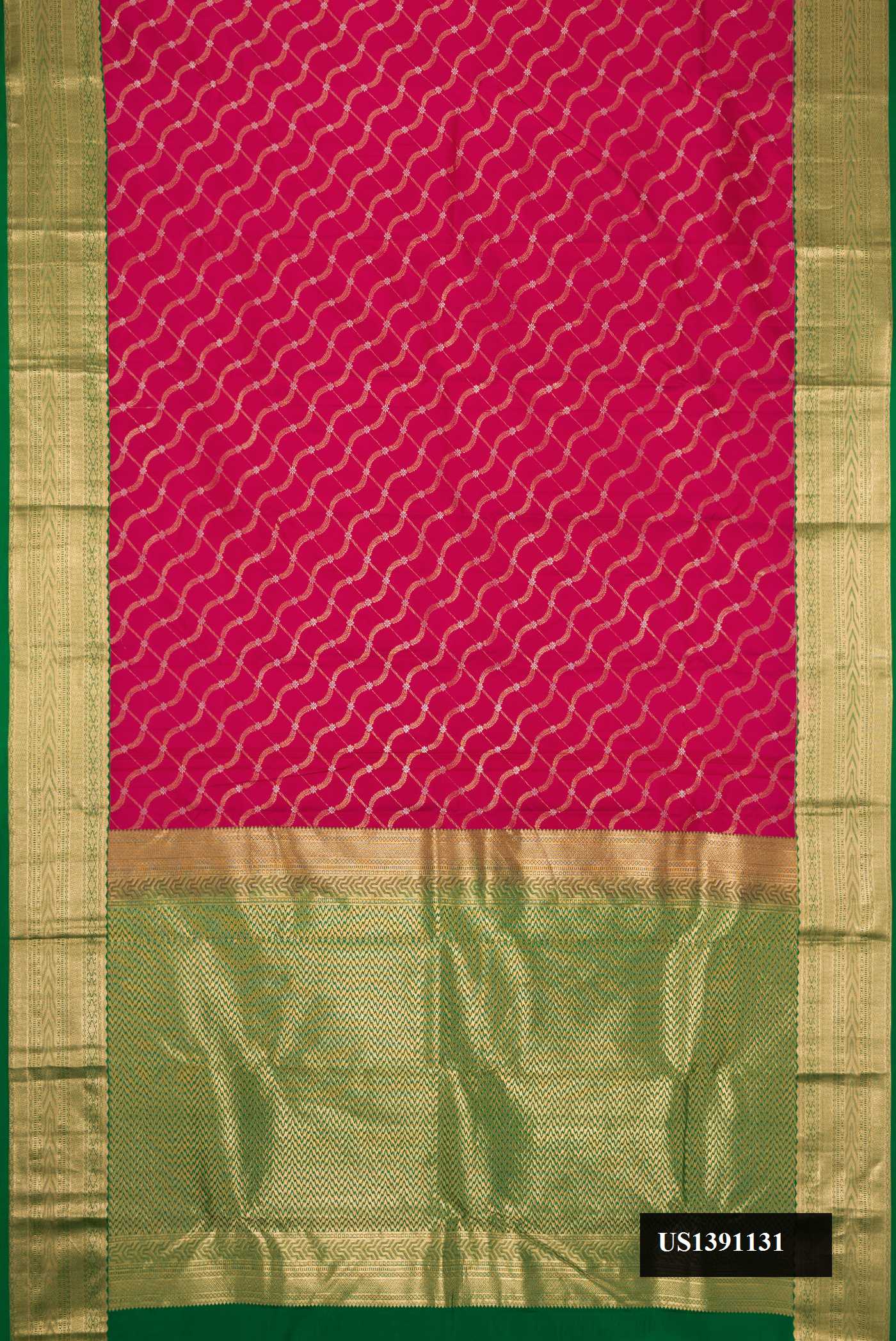 Pink Dual Tone Kanchipuram Silk Saree