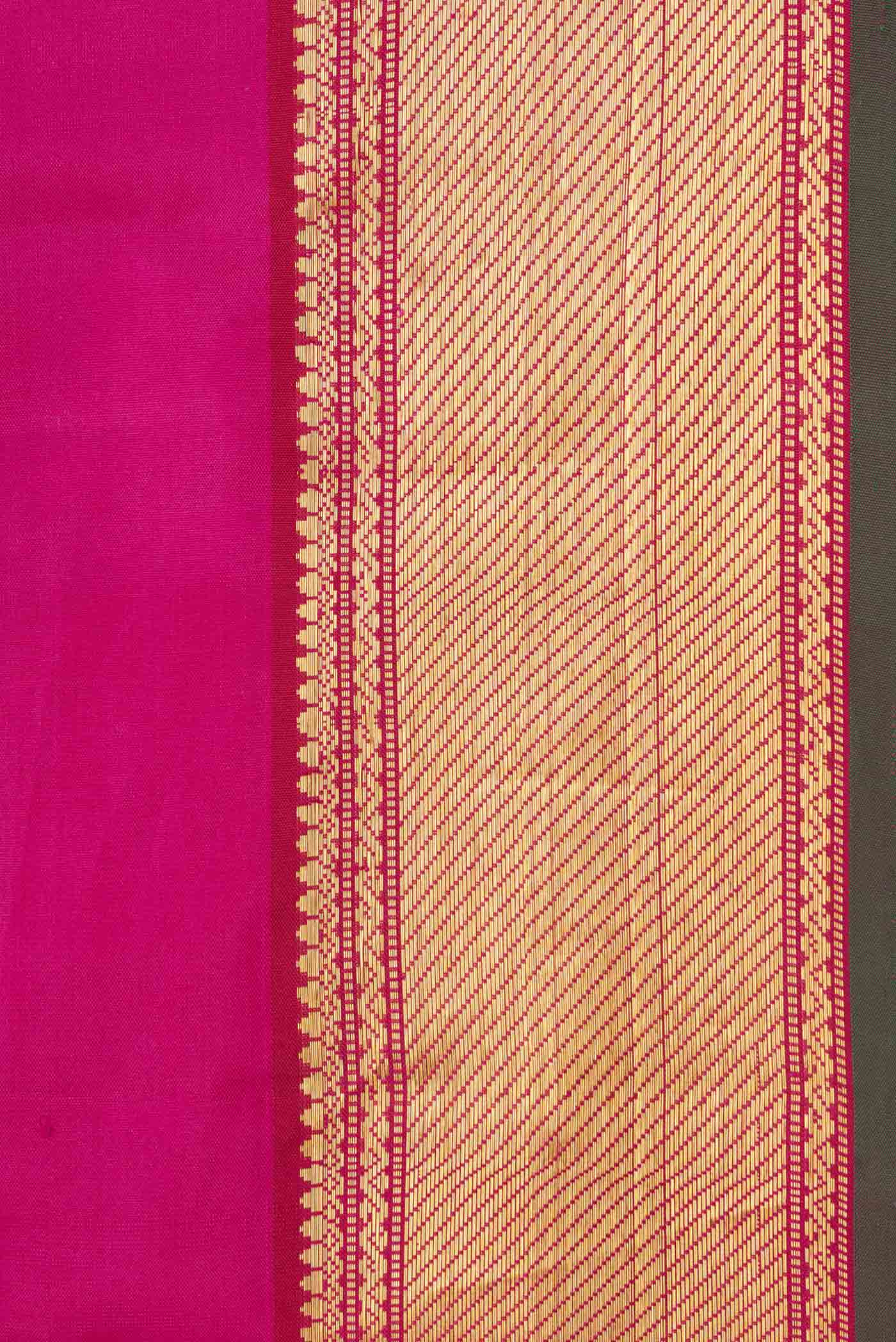 Rani Pink Kanchipuram Silk Saree - Image 3