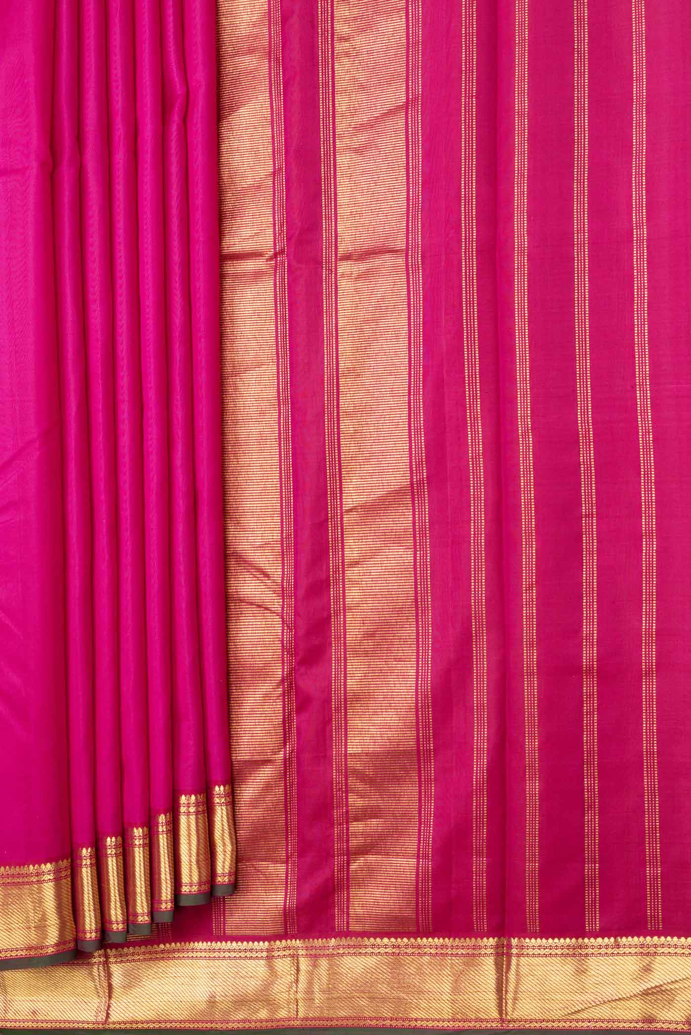 Rani Pink Kanchipuram Silk Saree - Image 4