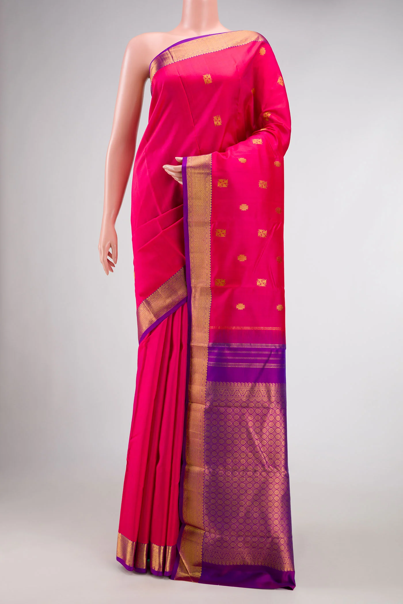 Pink Kanchipuram Silk Saree