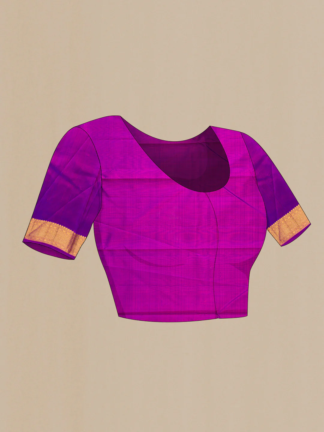 Pink Kanchipuram Silk Saree - Image 5