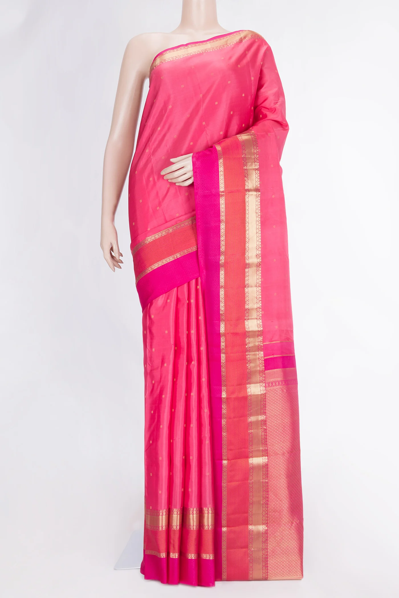 Pink Kanchipuram Silk Saree