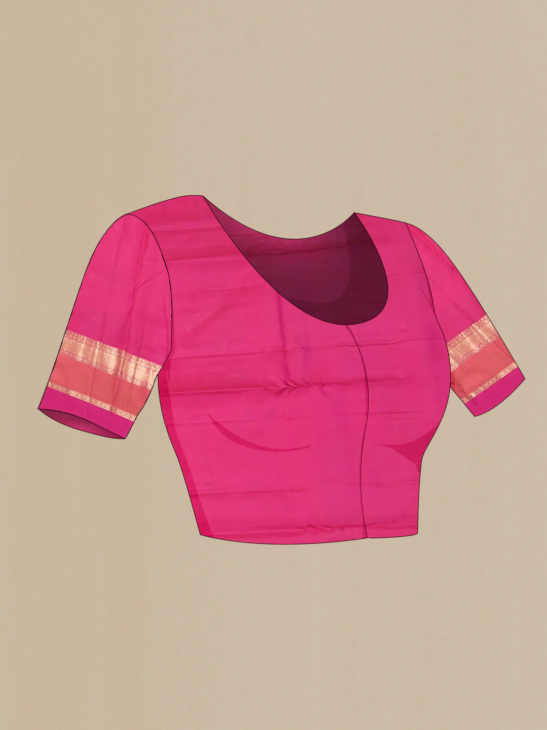 Pink Kanchipuram Silk Saree - Image 5