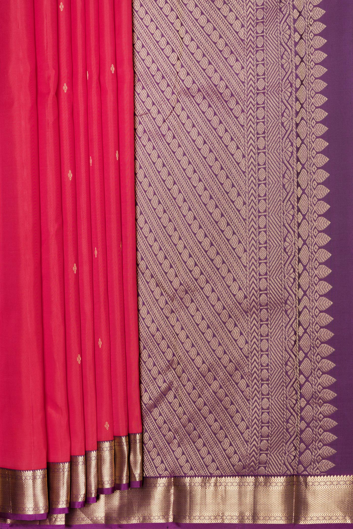 Pink Kanchipuram Silk Saree - Image 4