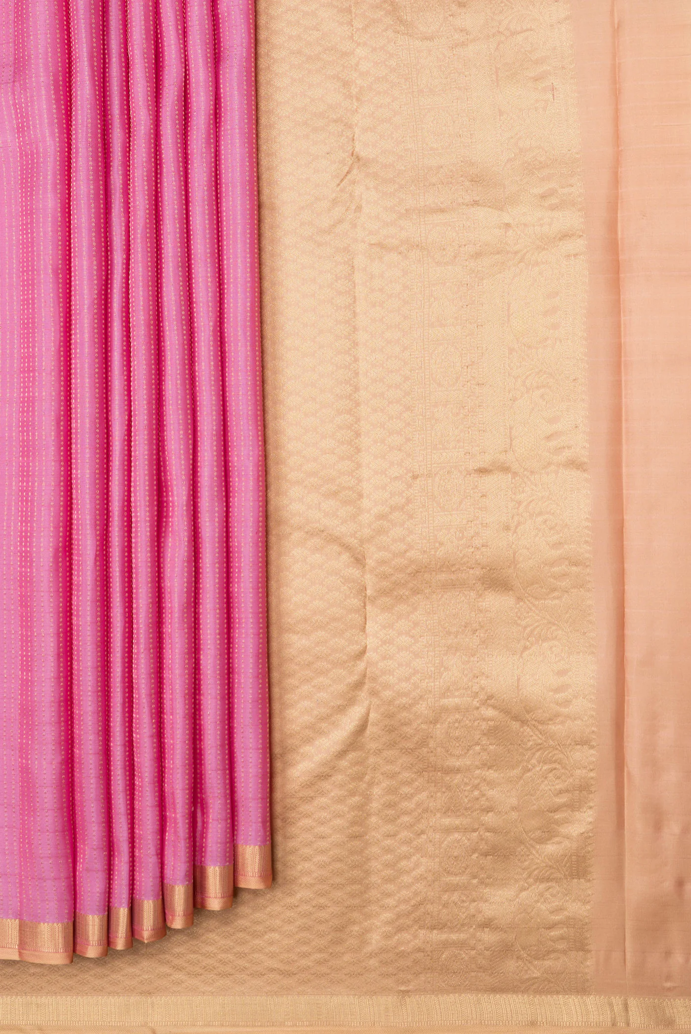 Rose pink Kanchipuram Silk Saree - Image 4