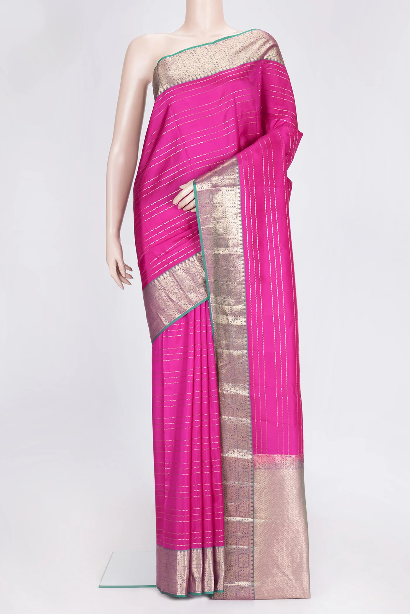 Rani Pink Kanchipuram Silk Saree