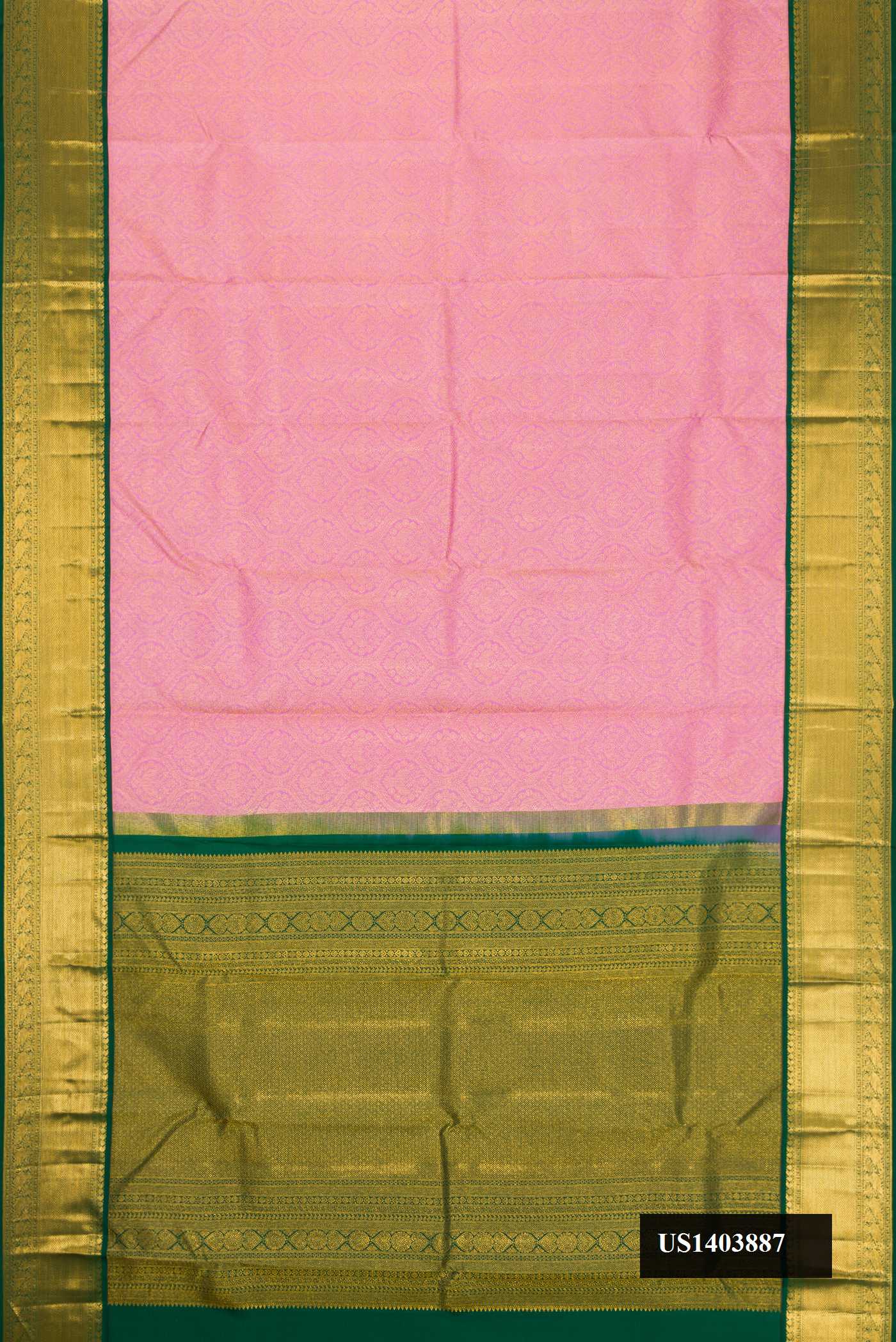Pink Dual Tone Kanchipuram Silk Saree