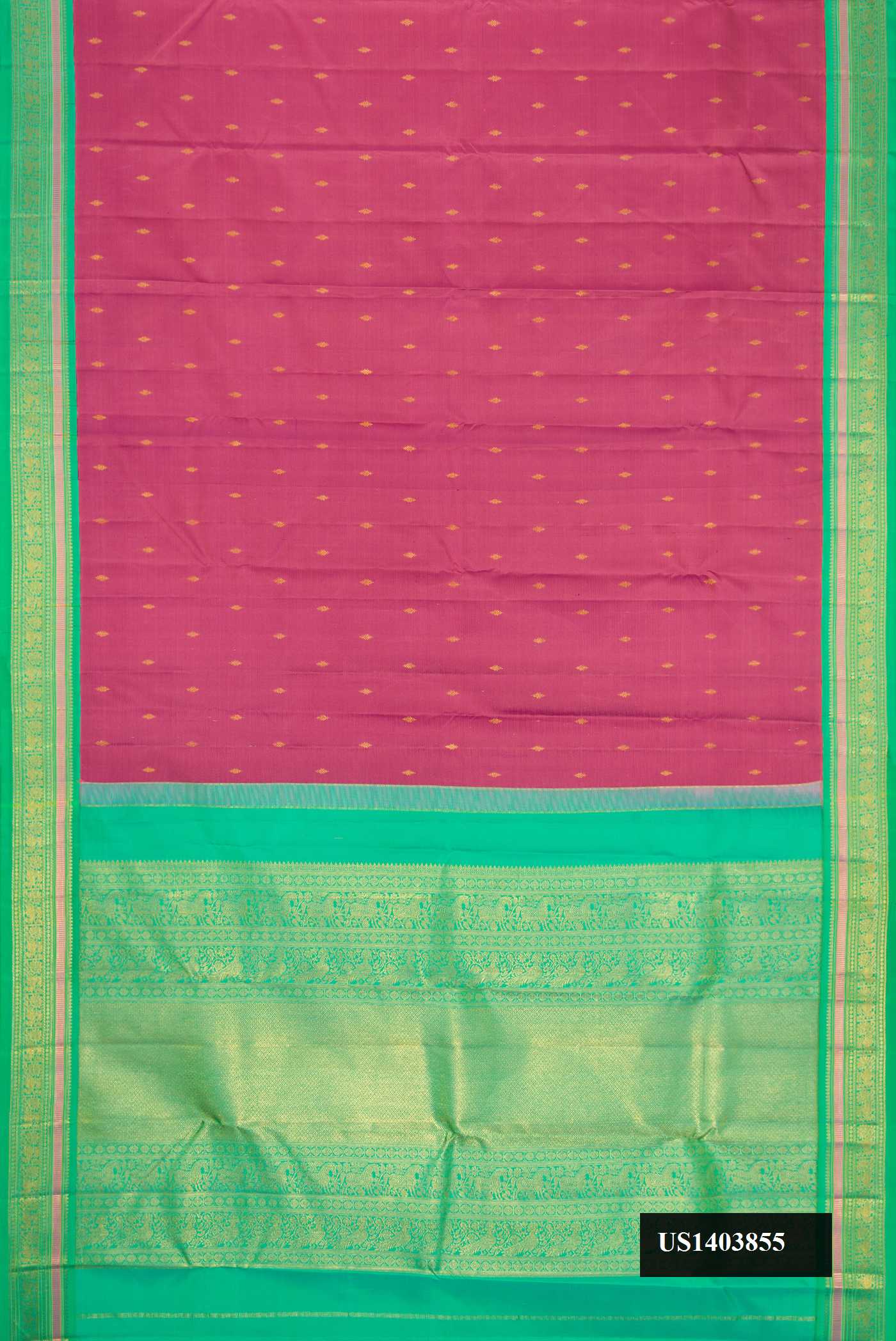 Pink Dual Tone Kanchipuram Silk Saree