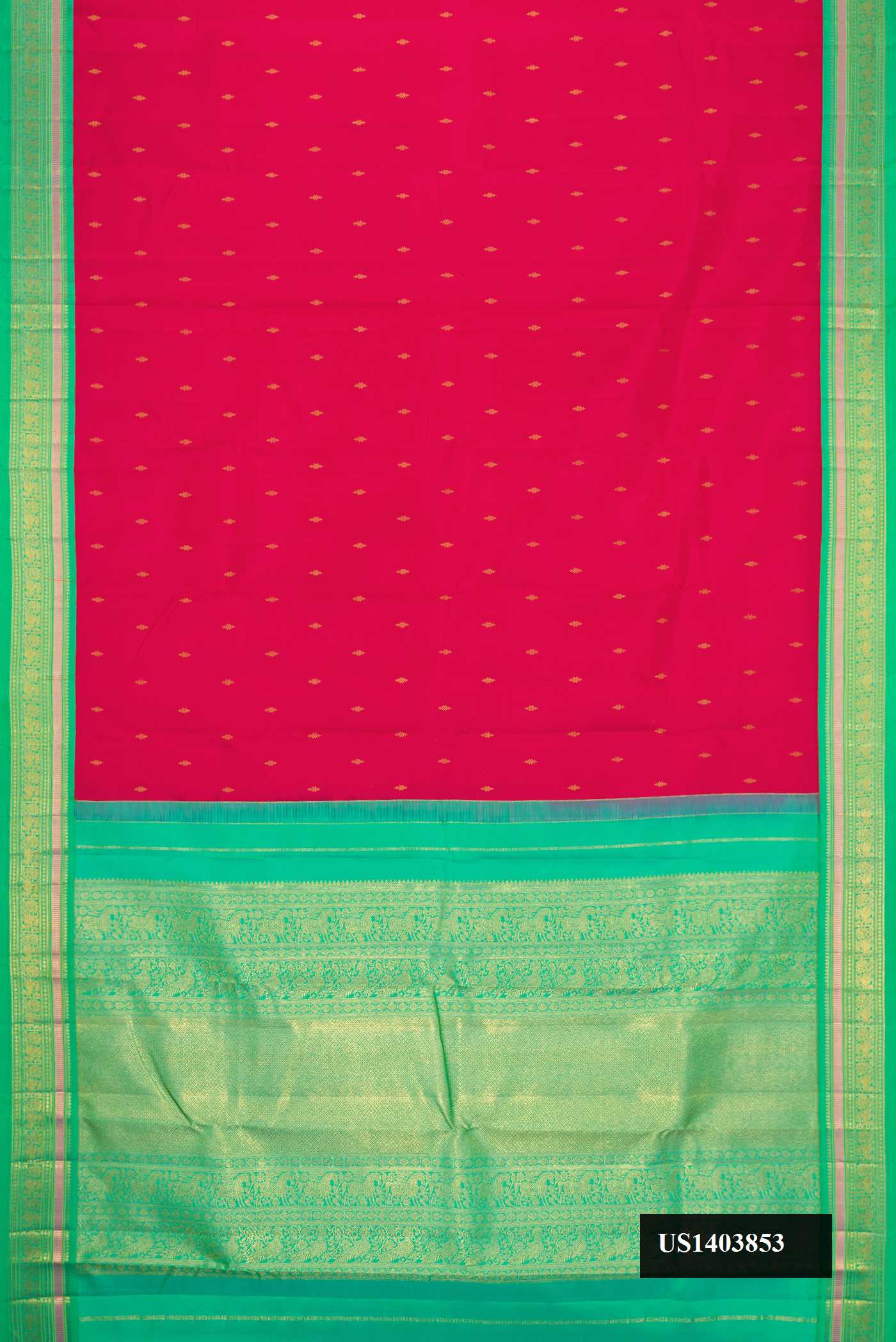 Pink Dual Tone Kanchipuram Silk Saree