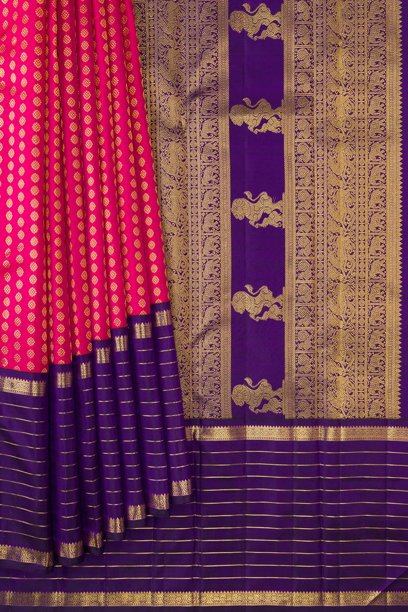 Pink Kanchipuram Silk Saree - Image 4