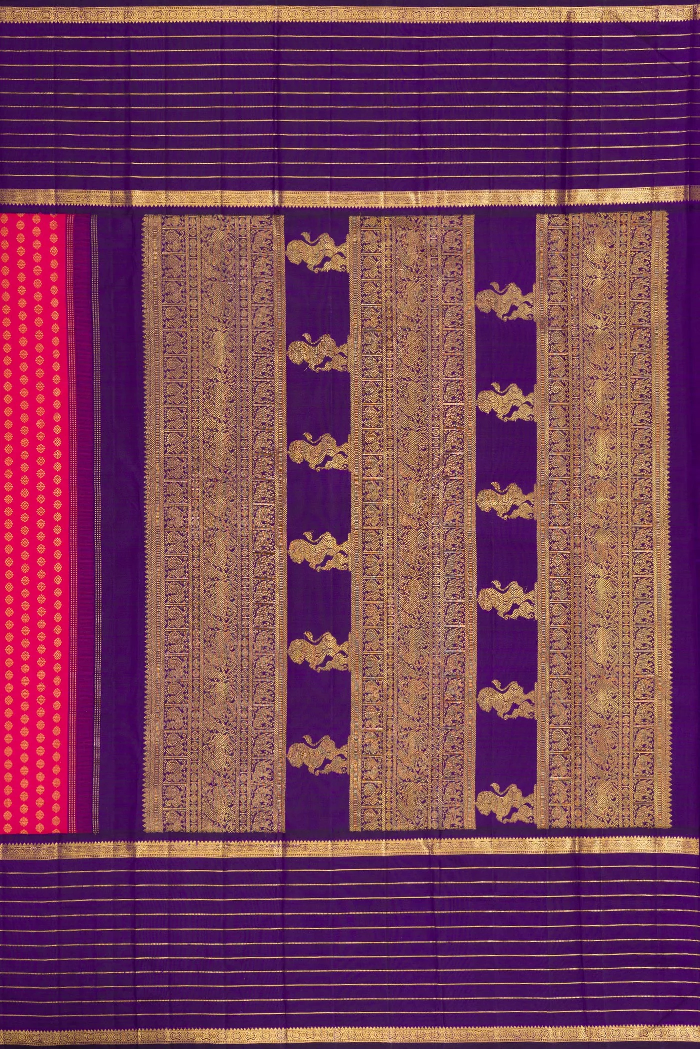 Pink Kanchipuram Silk Saree - Image 7