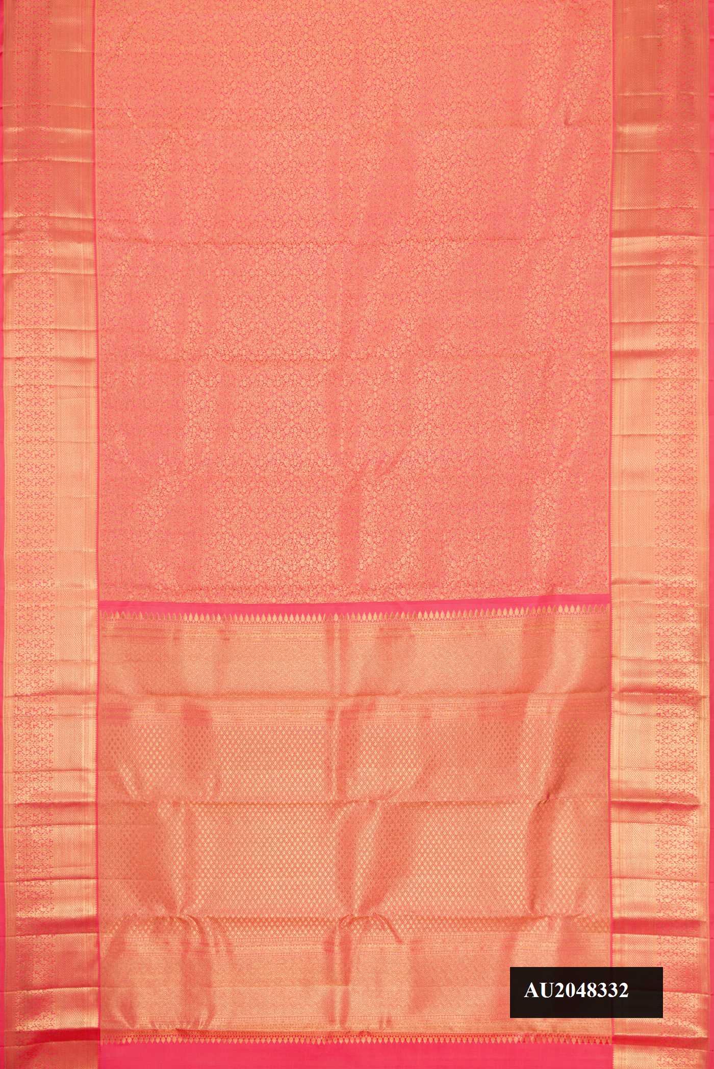 Pink Dual Tone Kanchipuram Silk Saree