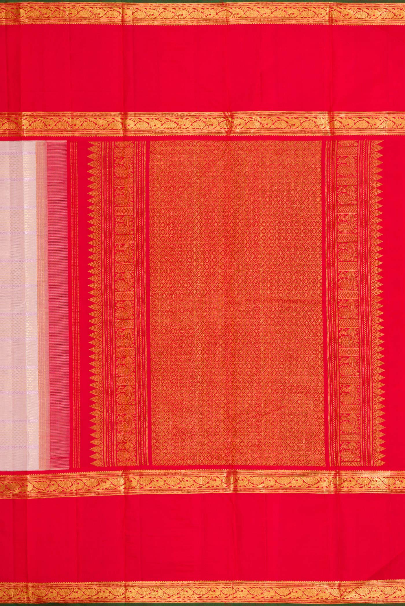 Rose pink Kanchipuram Silk Saree - Image 7