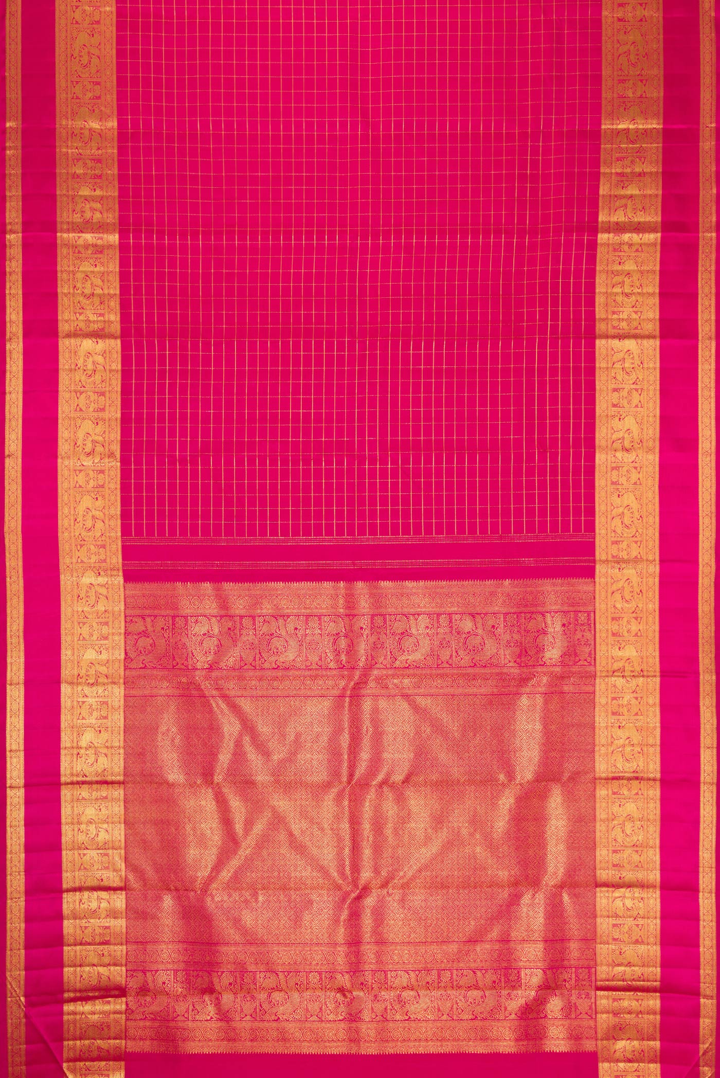 Pink Kanchipuram Silk Saree - Image 6