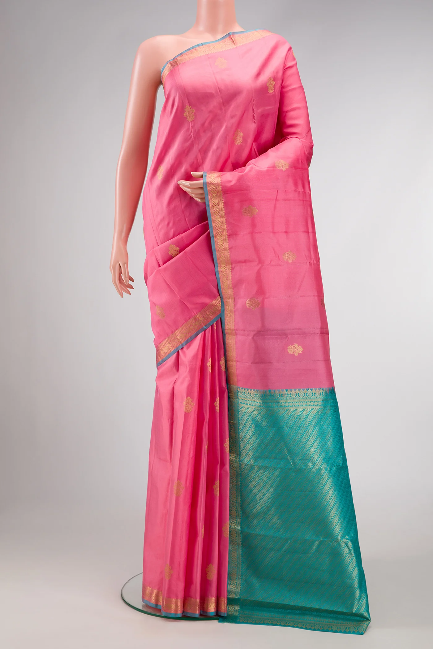 Pink Kanchipuram Silk Saree