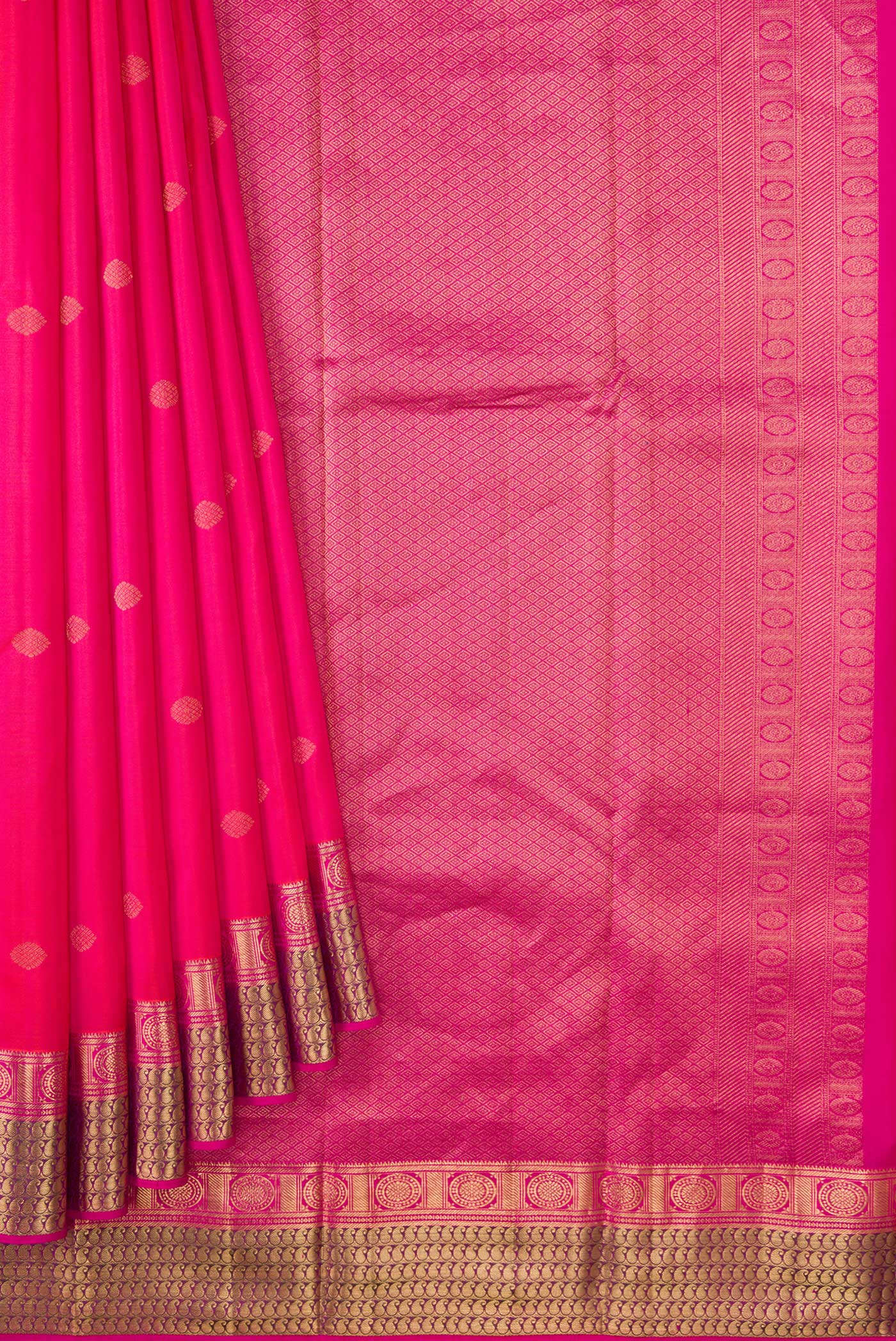 Pink Dual Tone Kanchipuram Silk Saree - Image 4