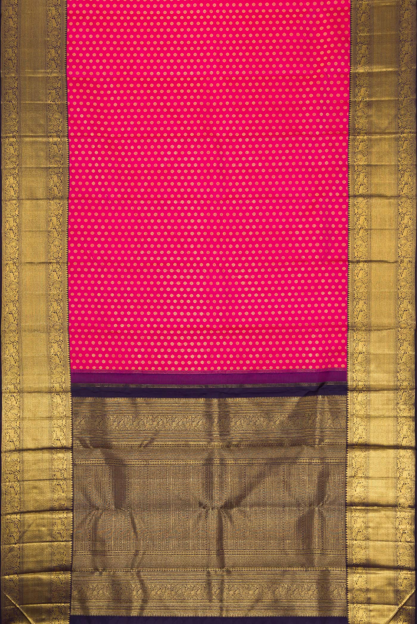 Pink Kanchipuram Silk Saree - Image 6
