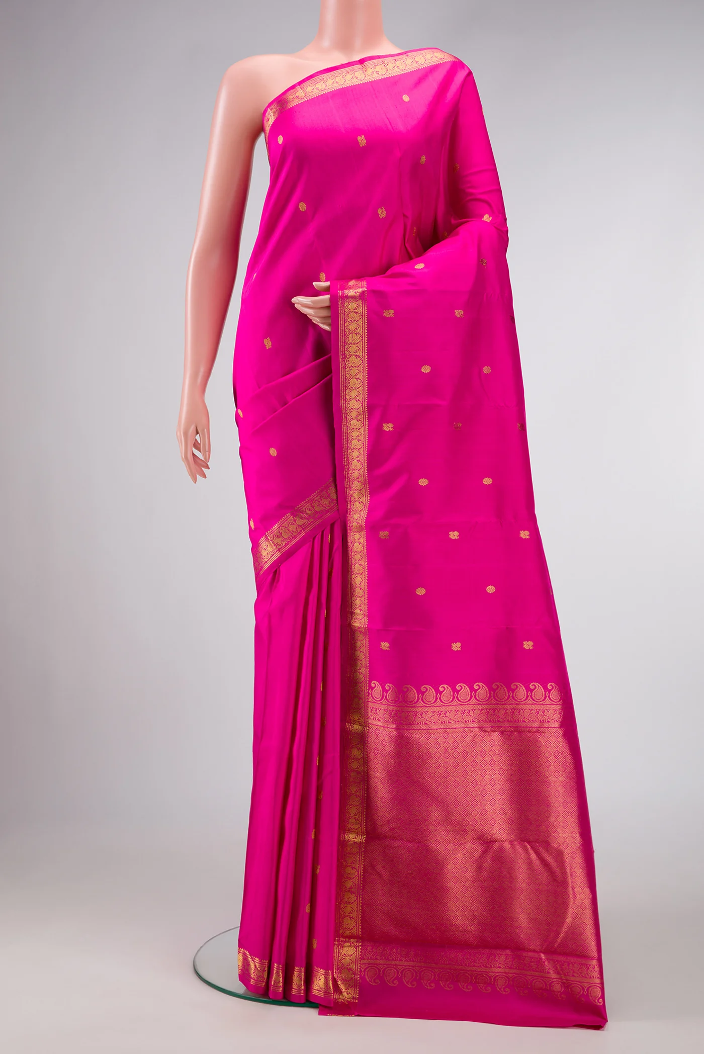 Pink Kanchipuram Silk Saree