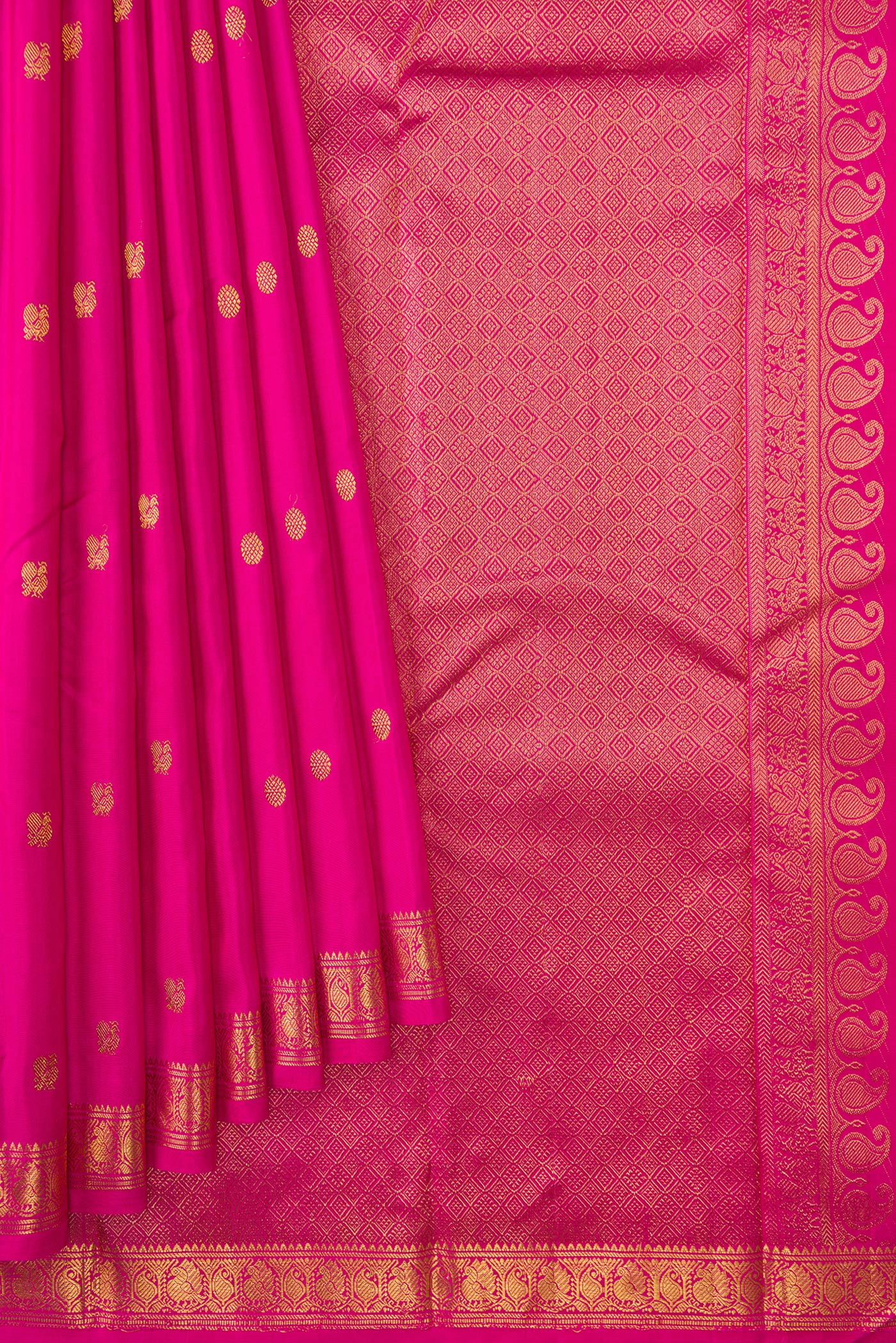 Pink Kanchipuram Silk Saree - Image 4