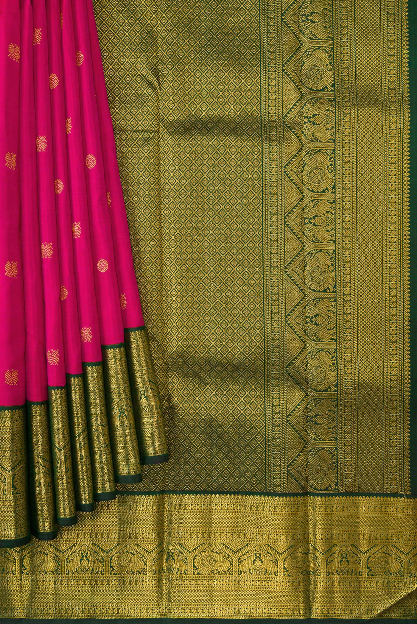 Pink Kanchipuram Silk Saree - Image 4