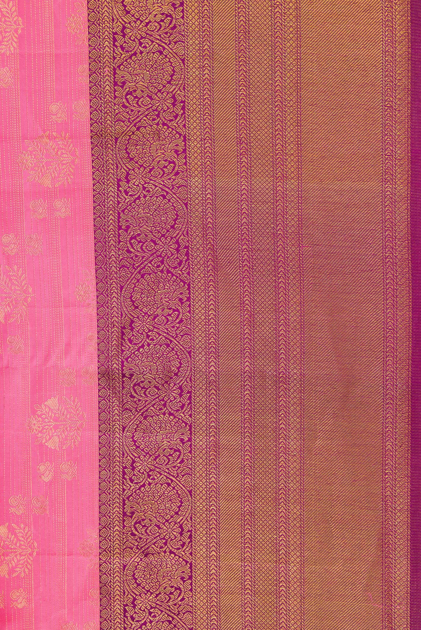 Rose pink Kanchipuram Silk Saree - Image 3