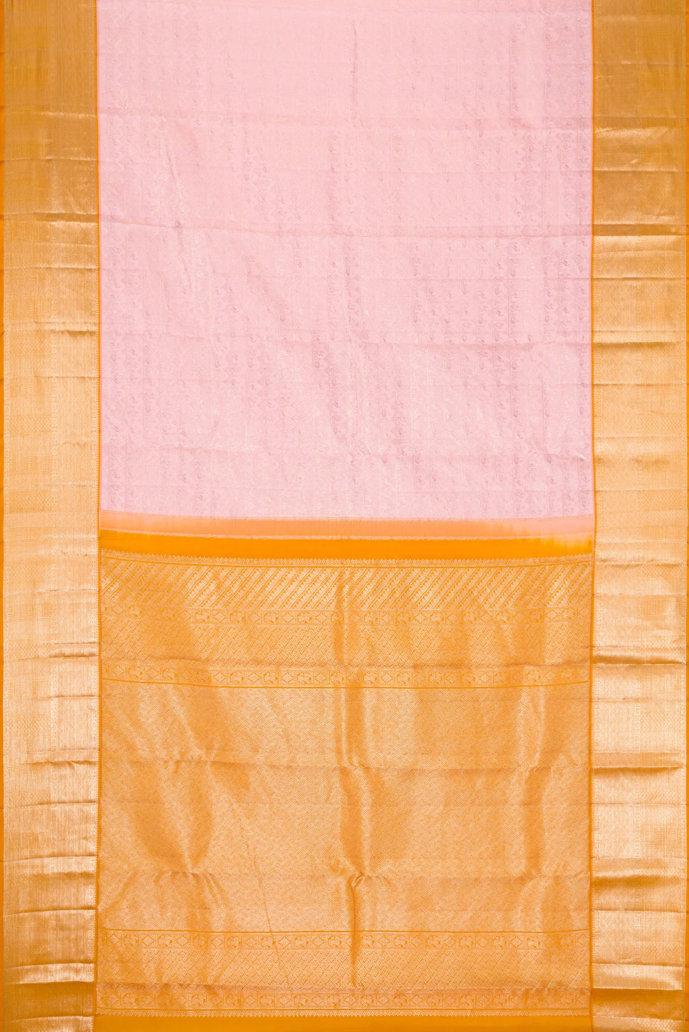 Rose pink Kanchipuram Silk Saree - Image 6