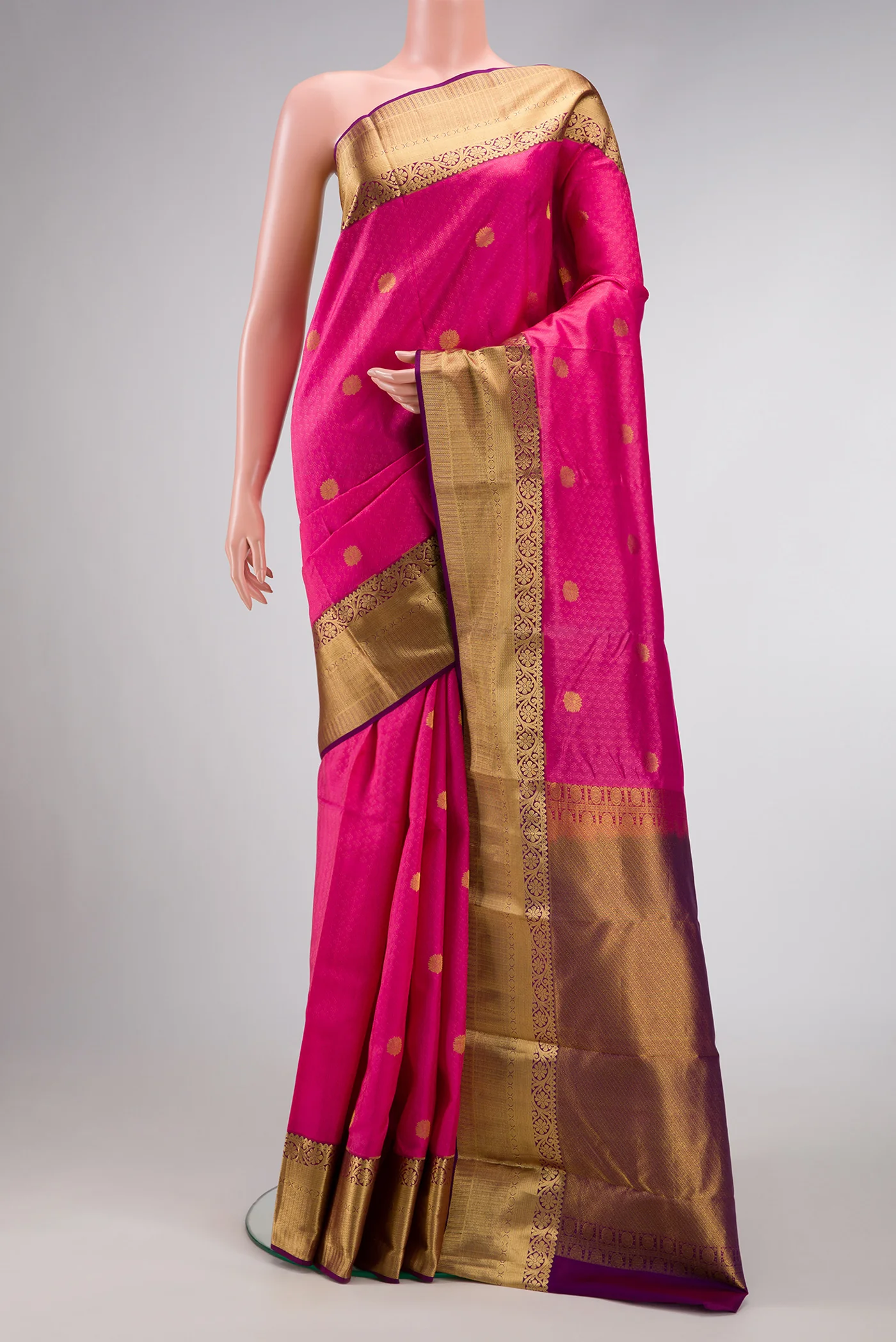 Pink Kanchipuram Silk Saree