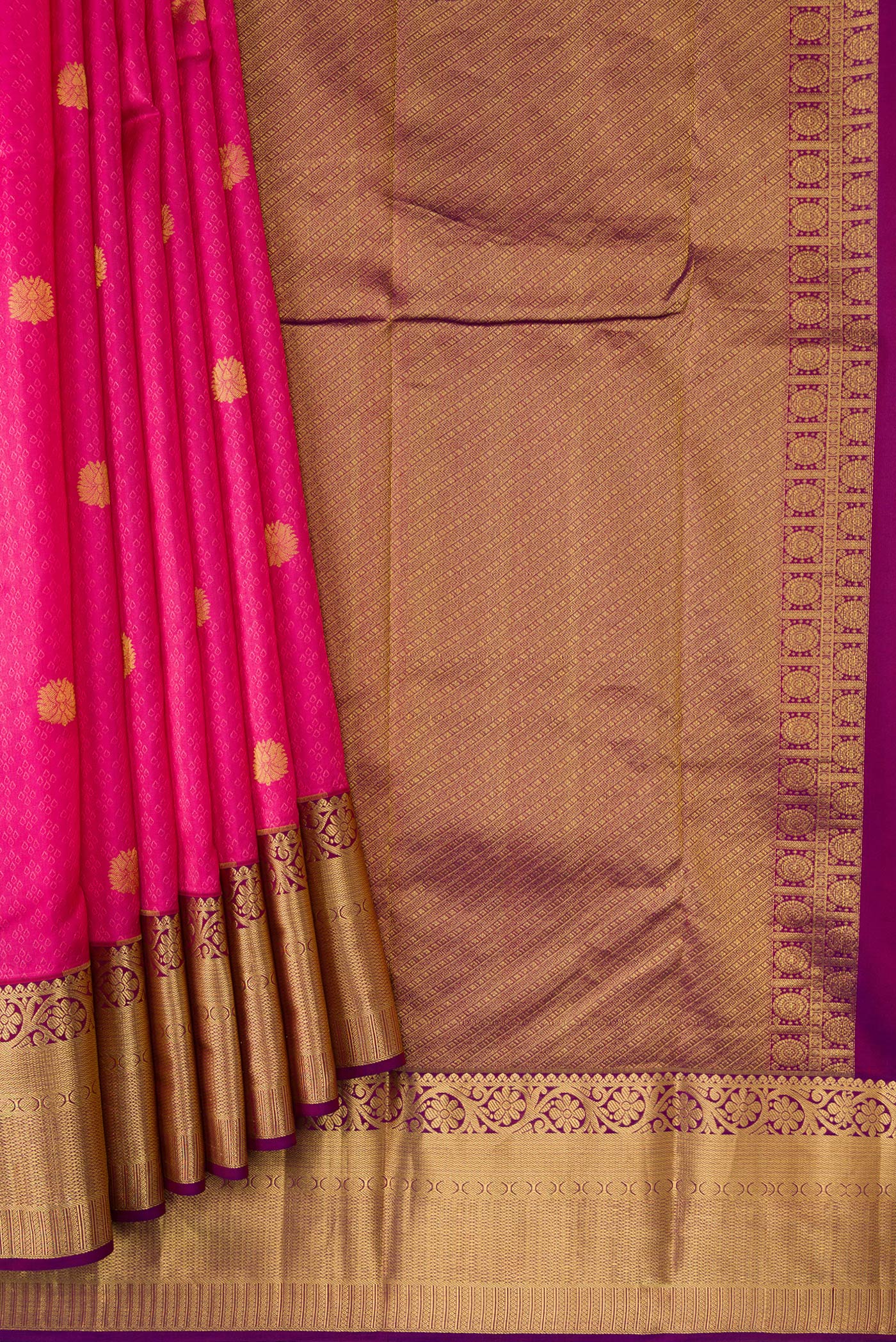 Pink Kanchipuram Silk Saree - Image 4