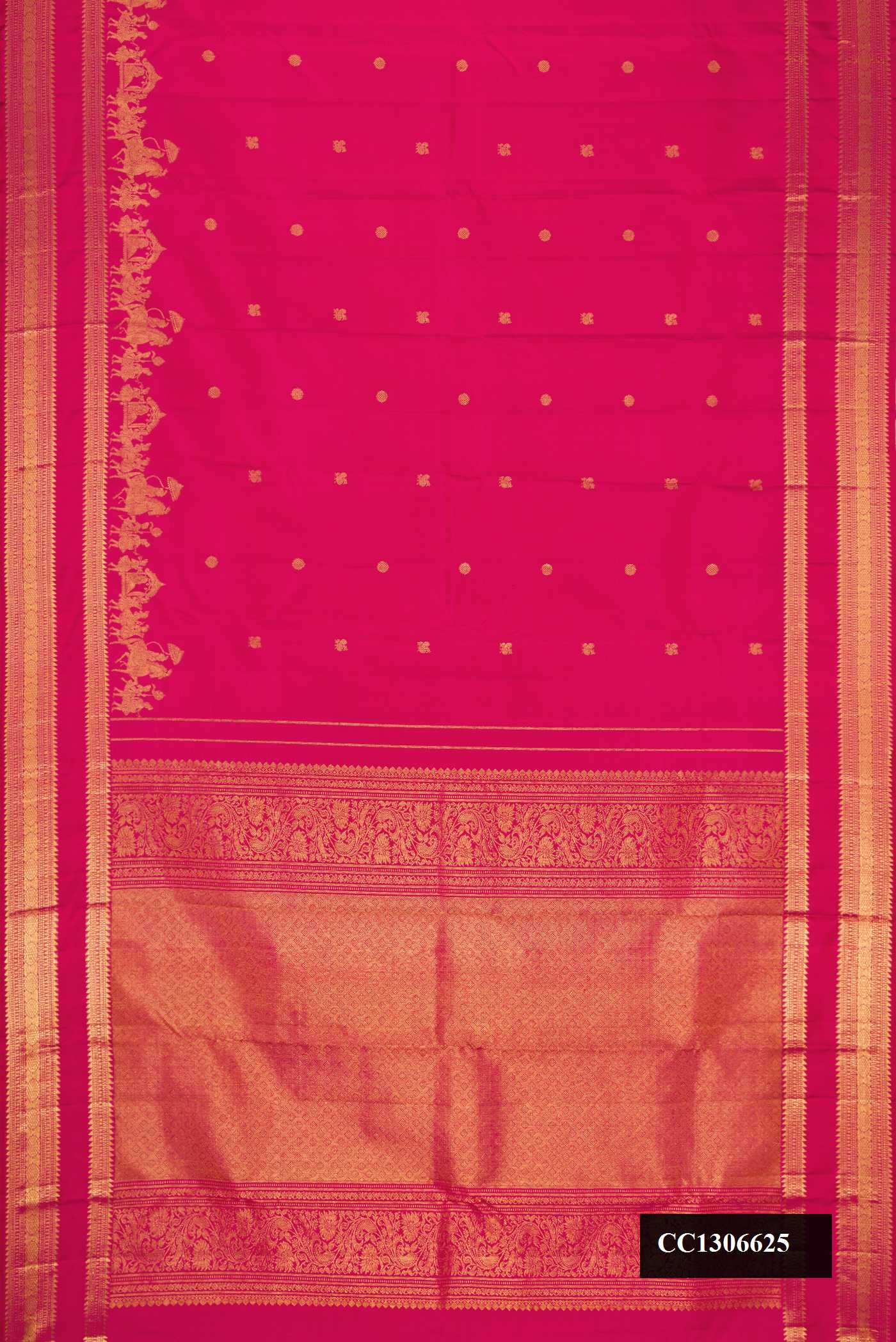 Pink Dual Tone Kanchipuram Silk Saree