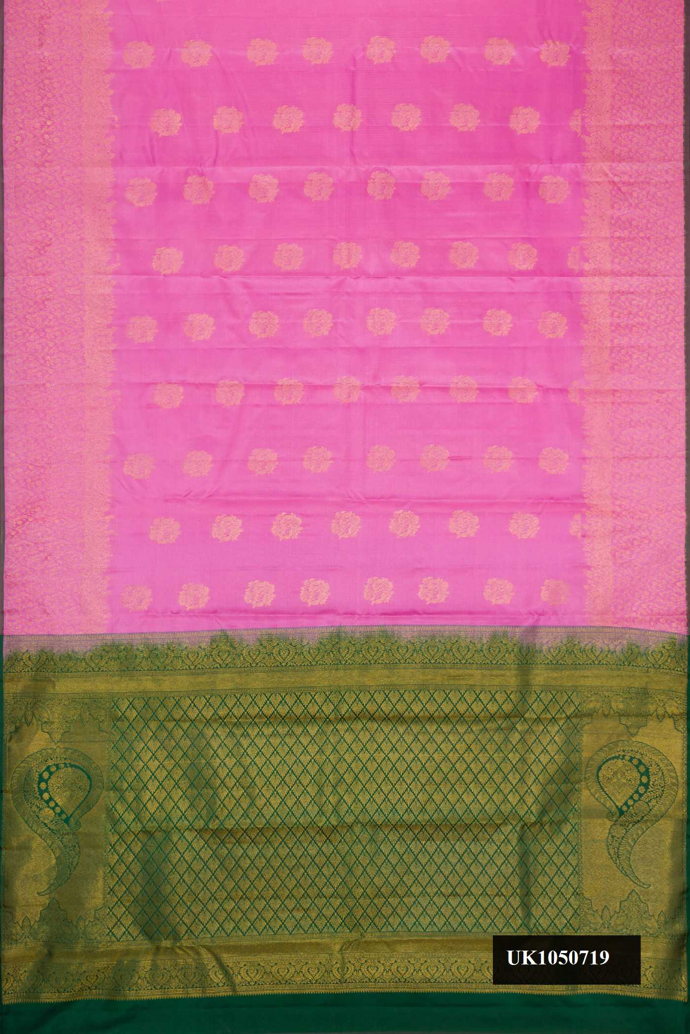 Pink Dual Tone Kanchipuram Silk Saree