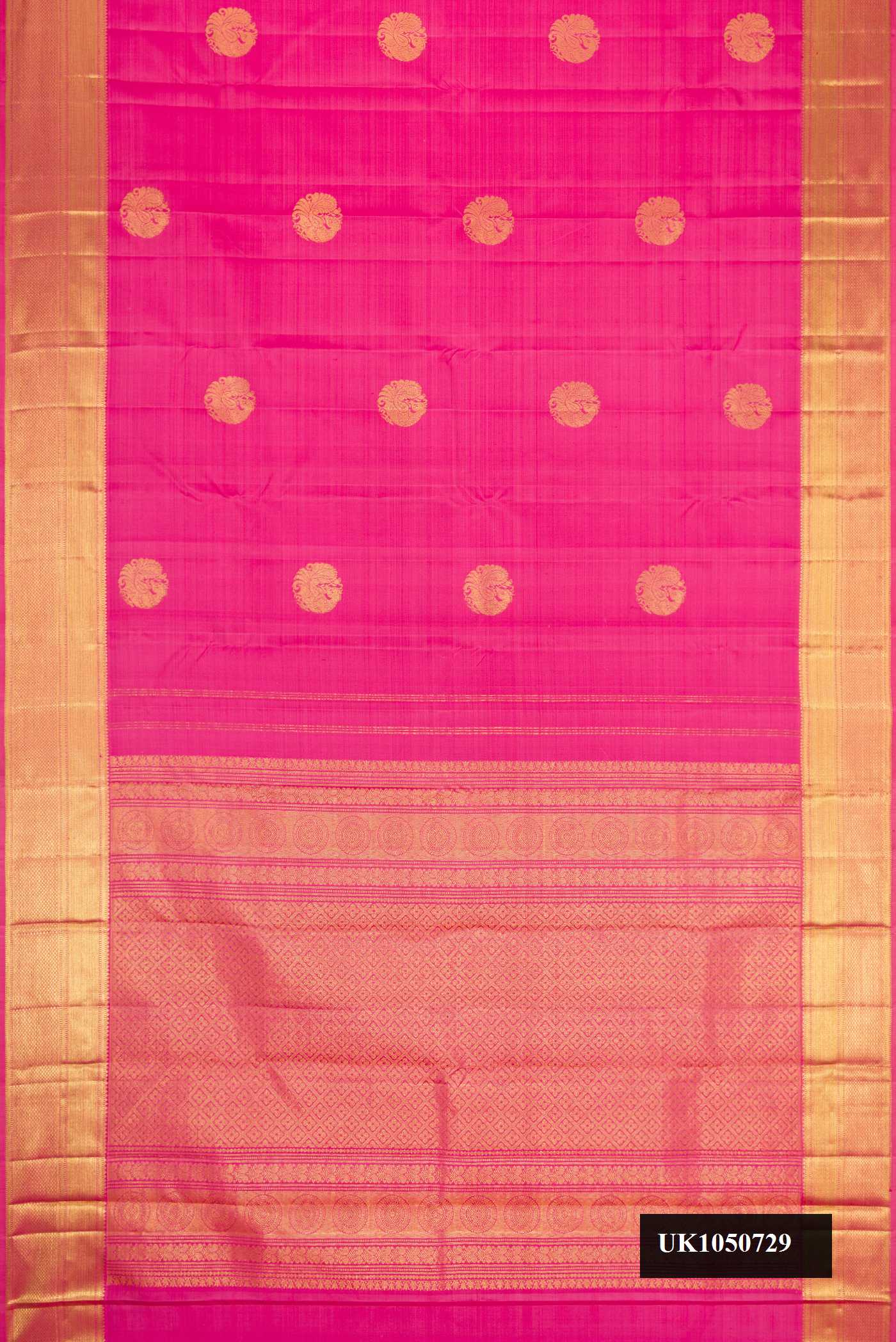 Pink Dual Tone Kanchipuram Silk Saree