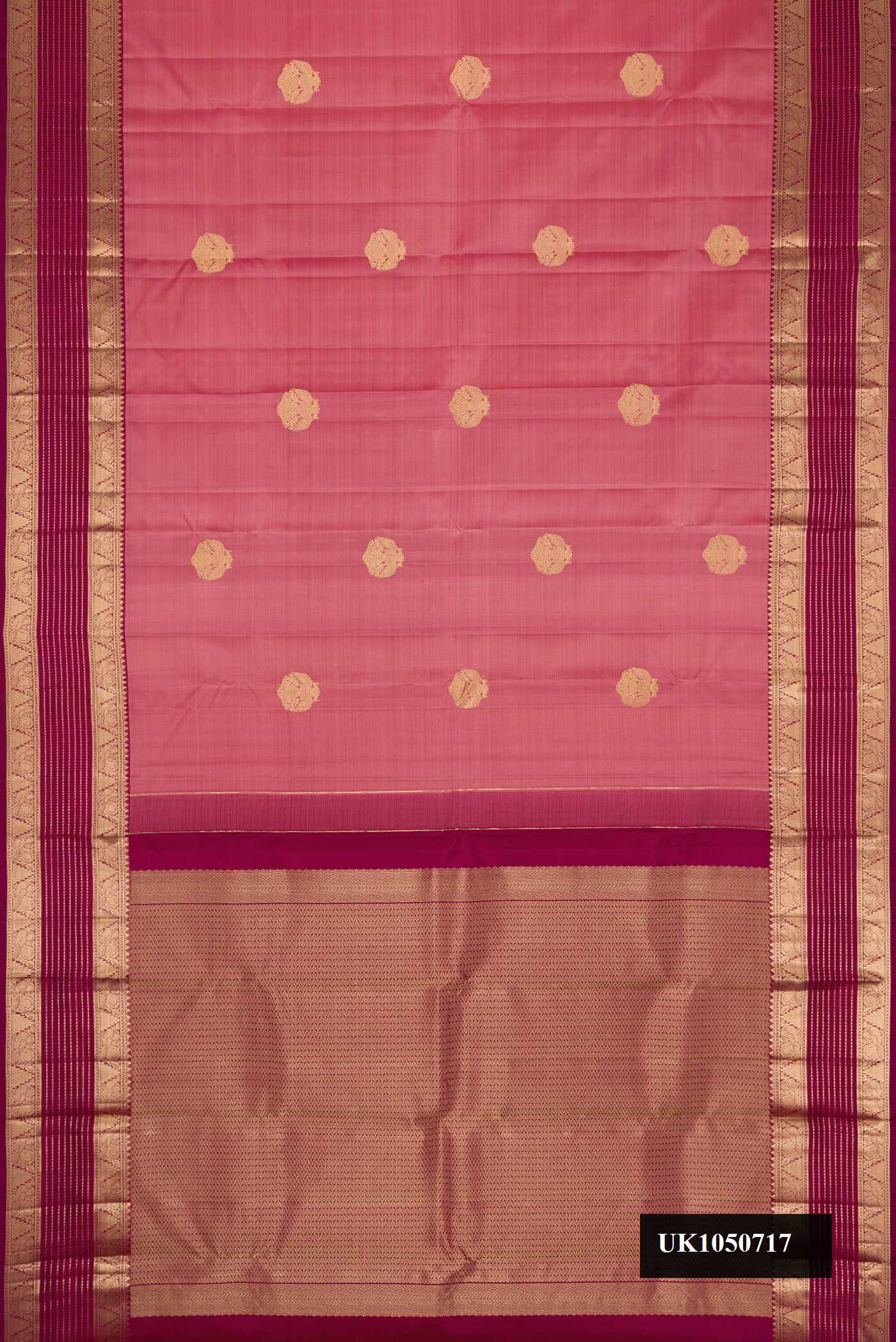 Pink Dual Tone Kanchipuram Silk Saree