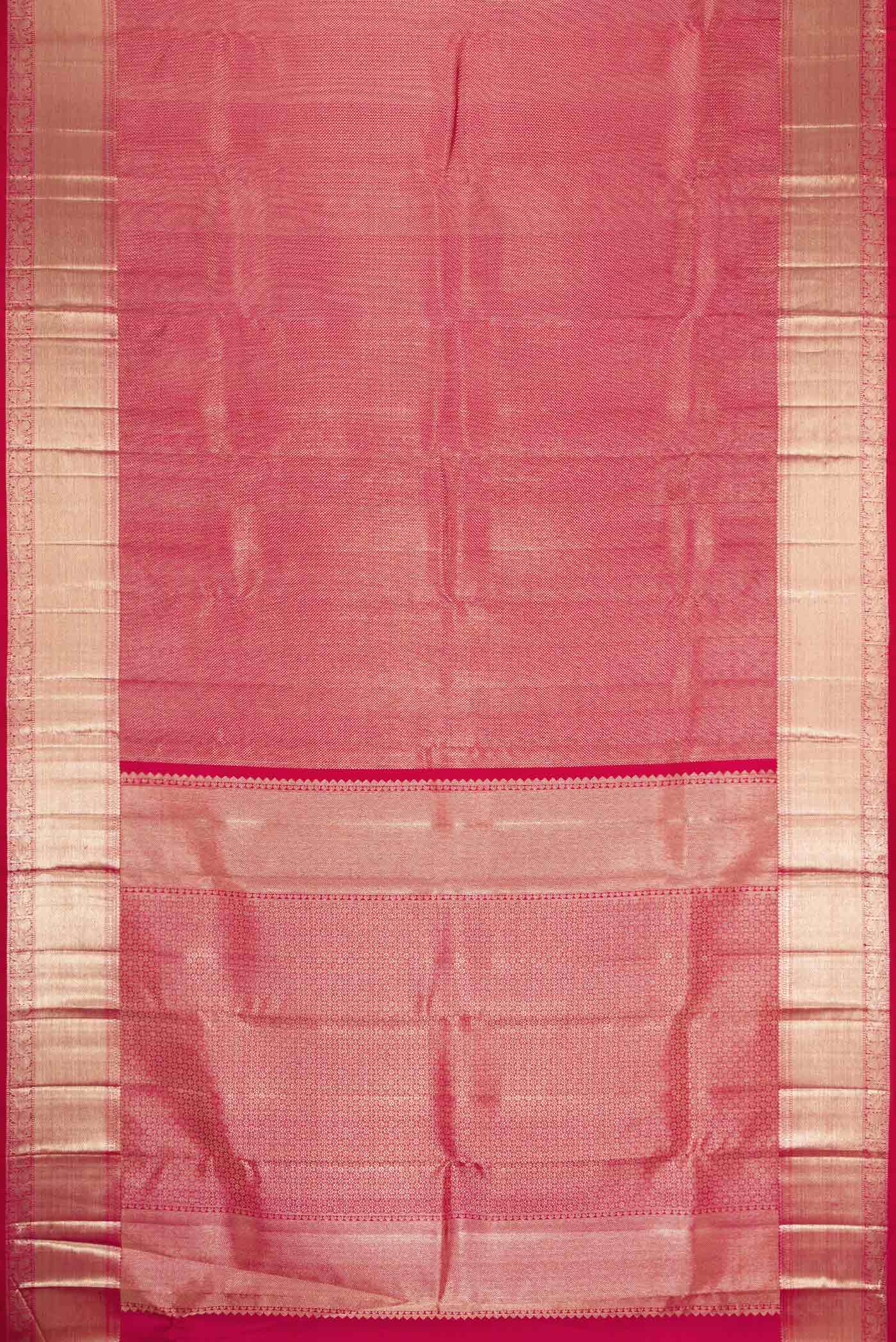 Pink Dual Tone Kanchipuram Silk Saree - Image 6