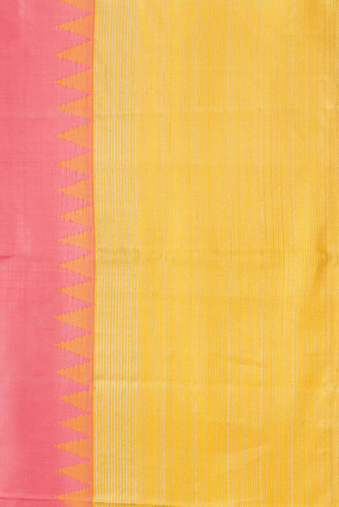 Pink Dual Tone Kanjivaram Silk Saree - Image 3